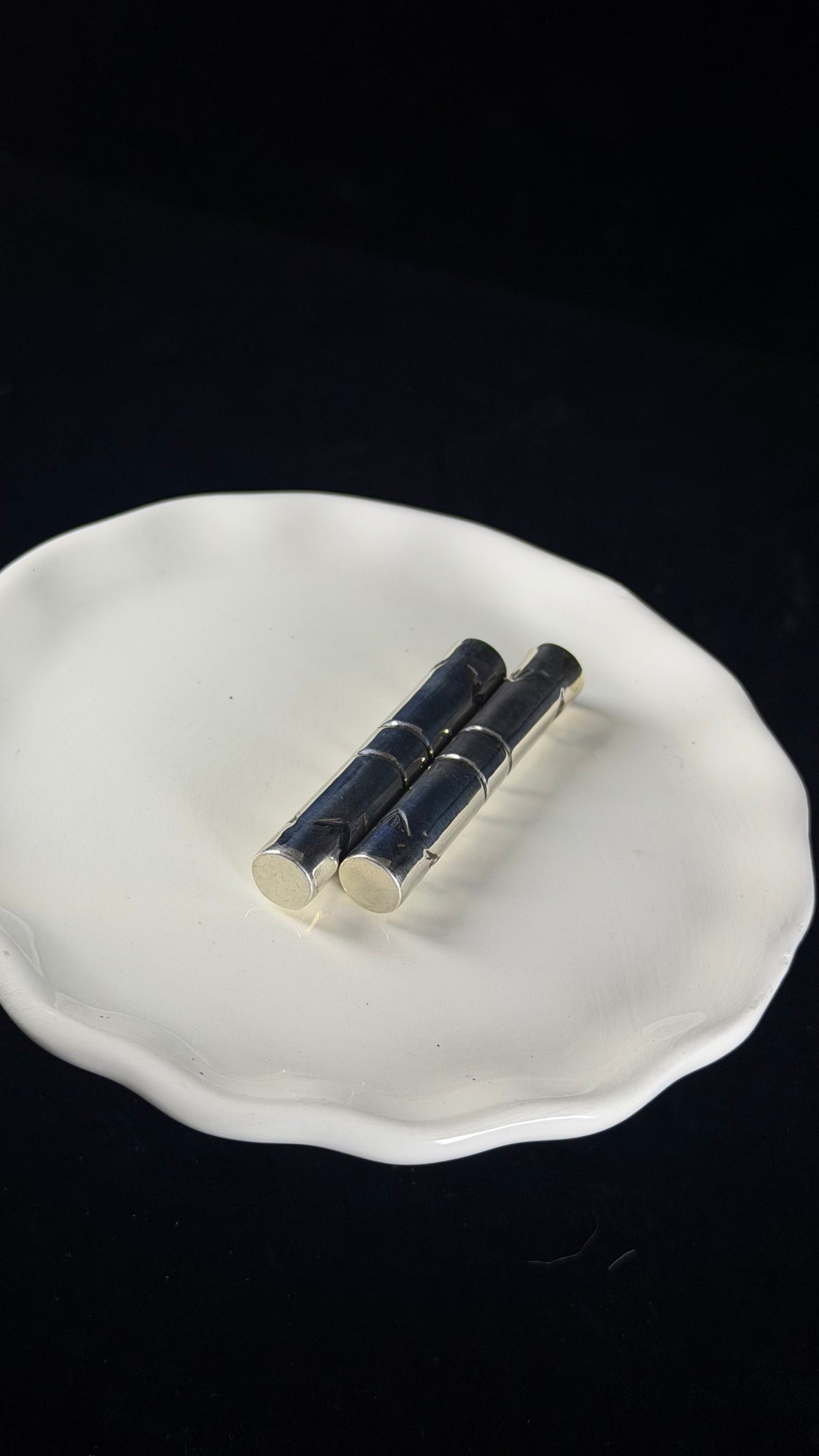 Navajo Made Sterling Silver Bolo Tips