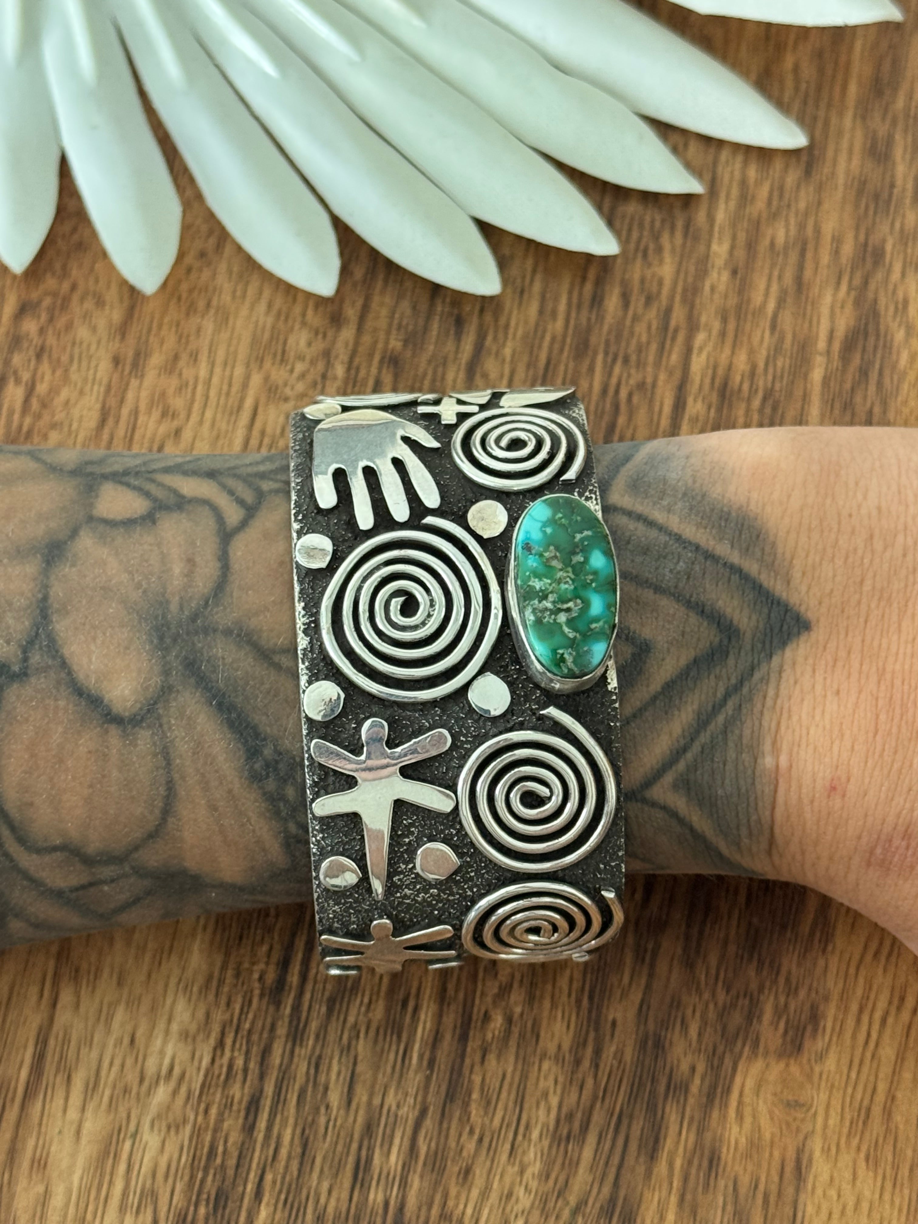 Alex Sanchez Sonoran Mountain Turquoise & Sterling Silver Cuff Bracelet