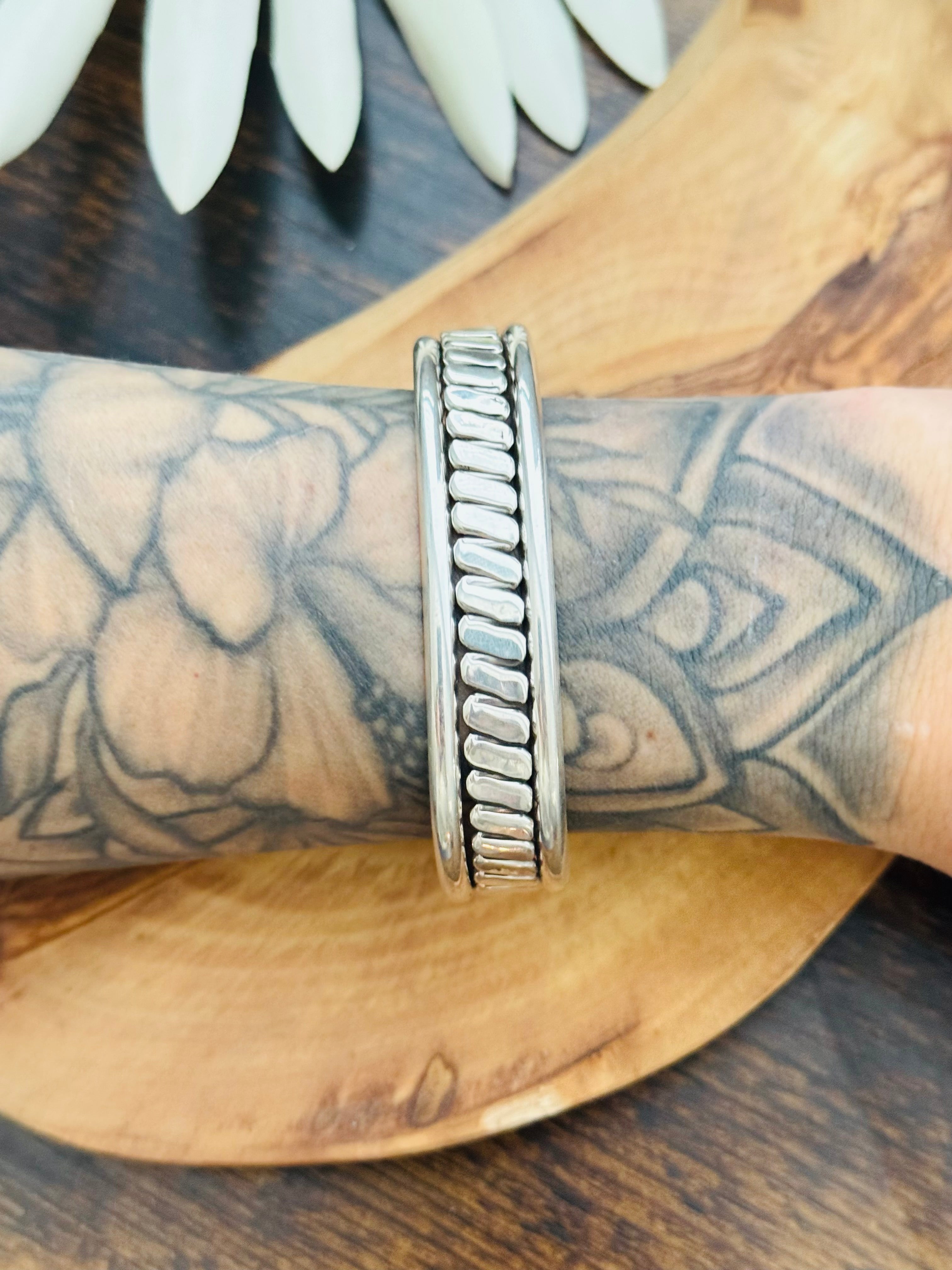 Navajo Made Sterling Silver Cuff Bracelet