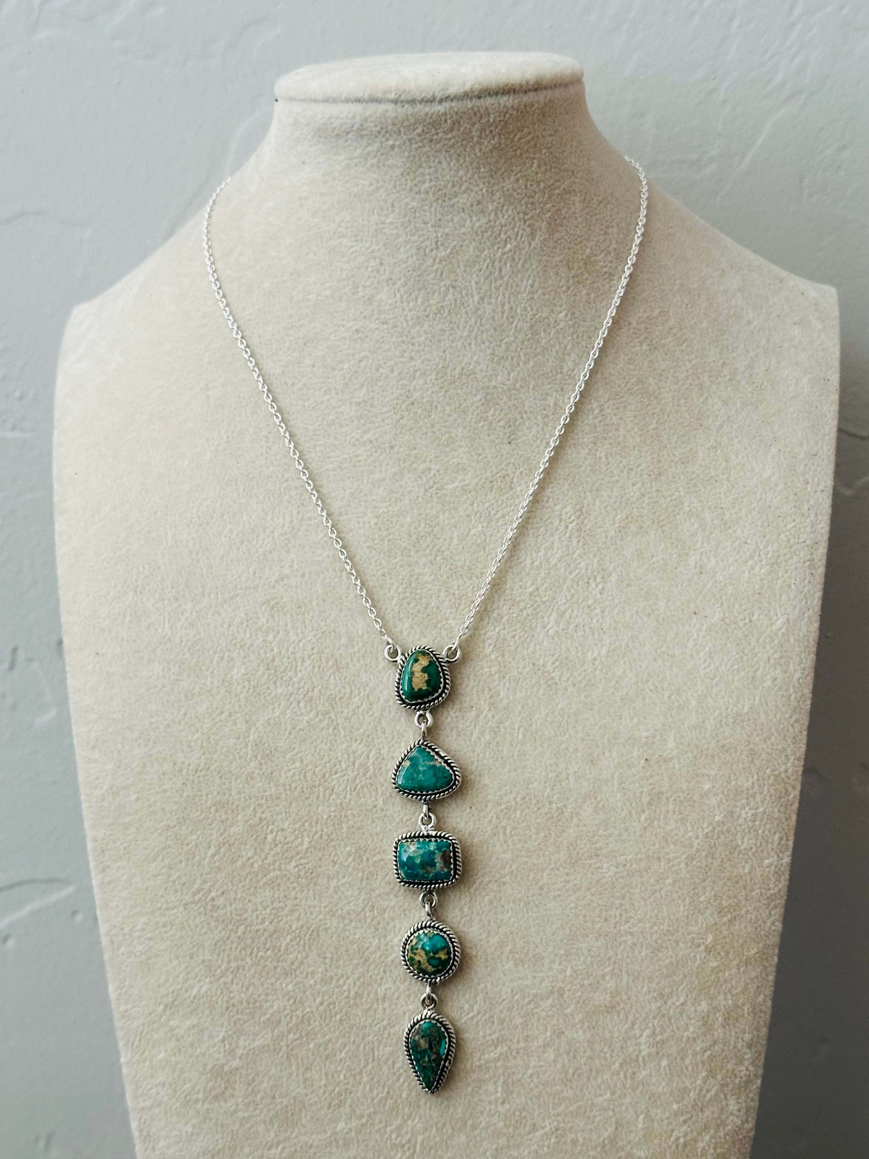 Southwest Made Sonoran Mountain Turquoise & Sterling Silver Necklace