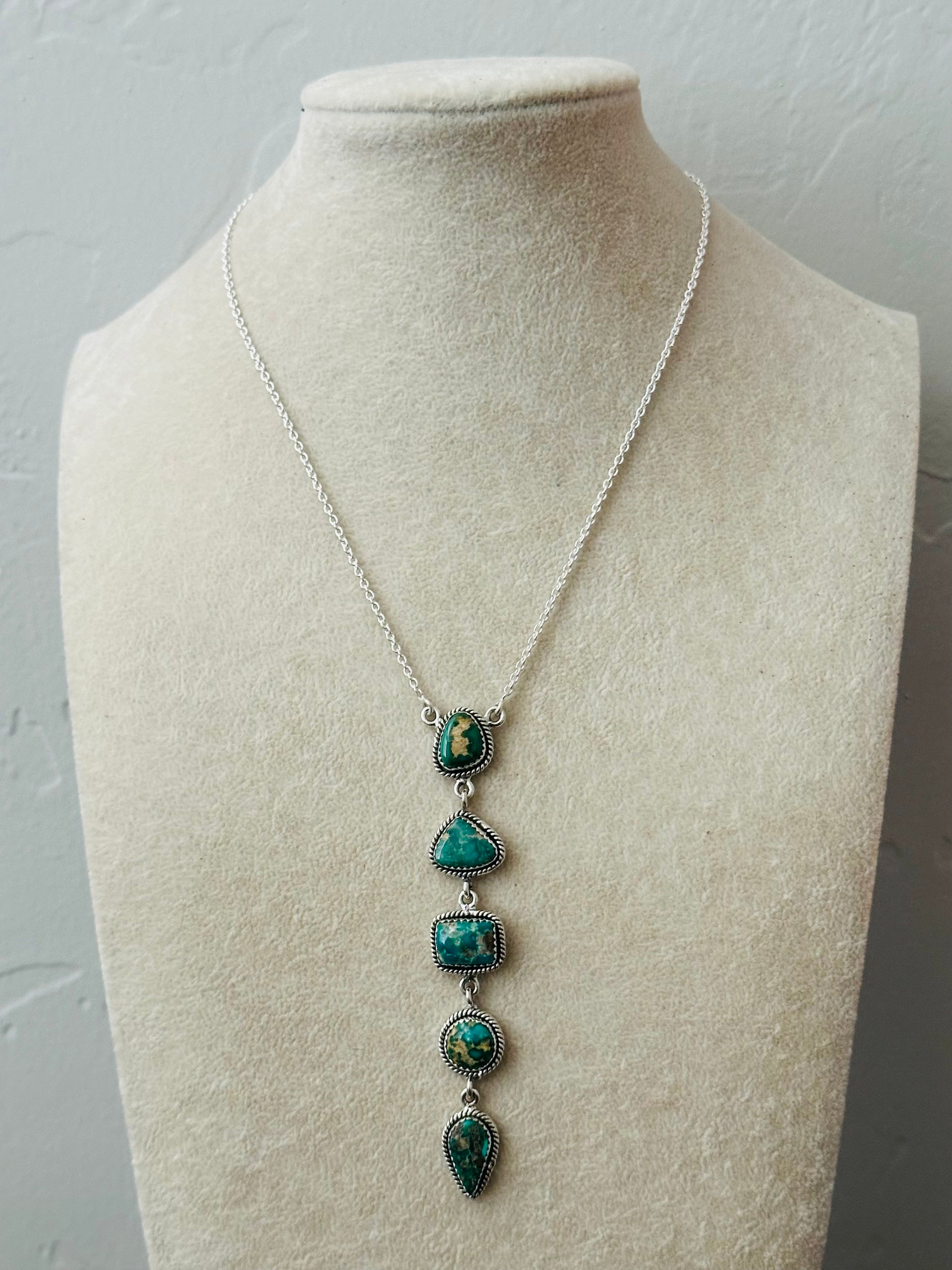 Southwest Made Sonoran Mountain Turquoise & Sterling Silver Necklace