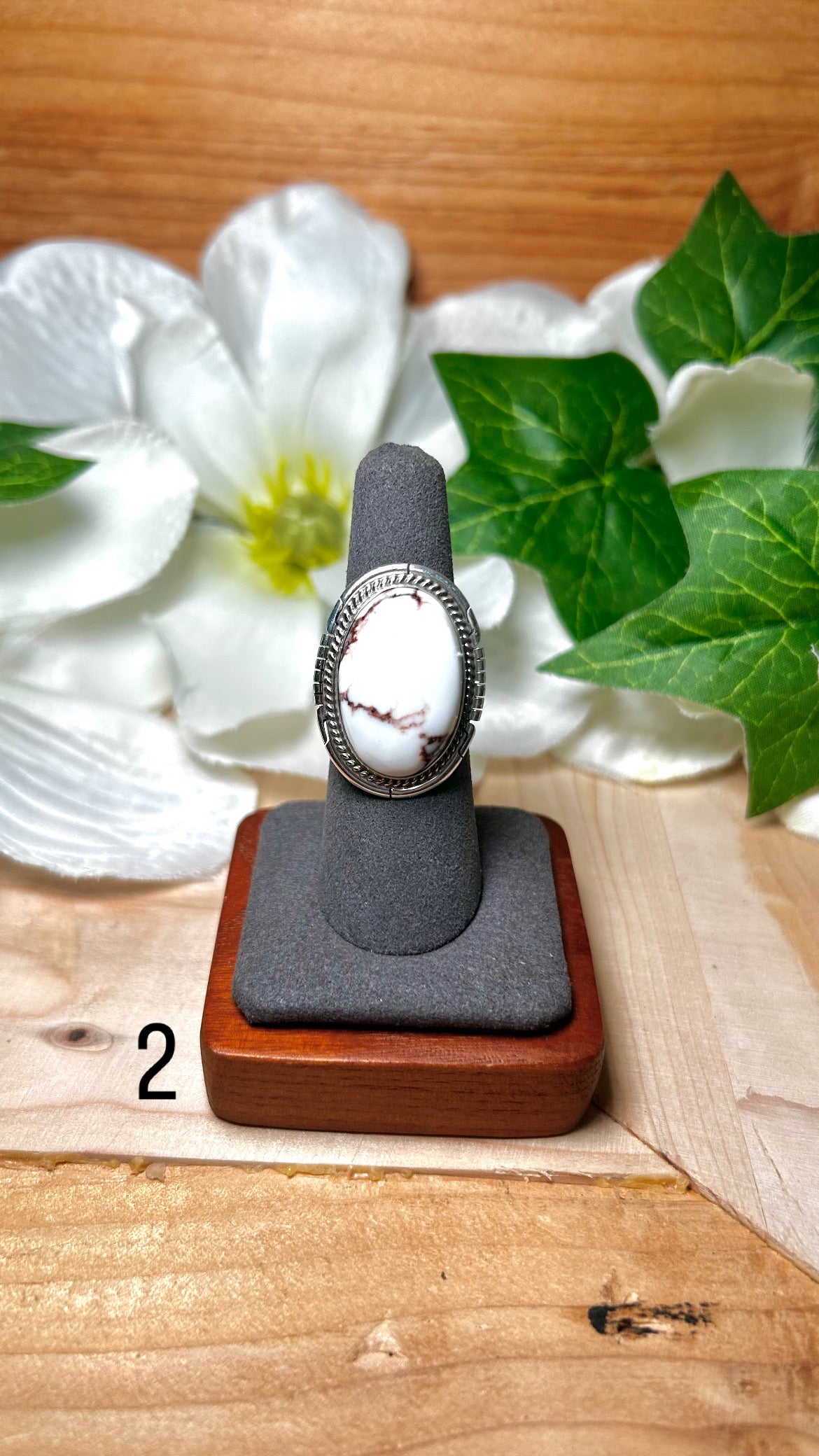 Dave Skeets Wild Horse & Sterling Silver Ring