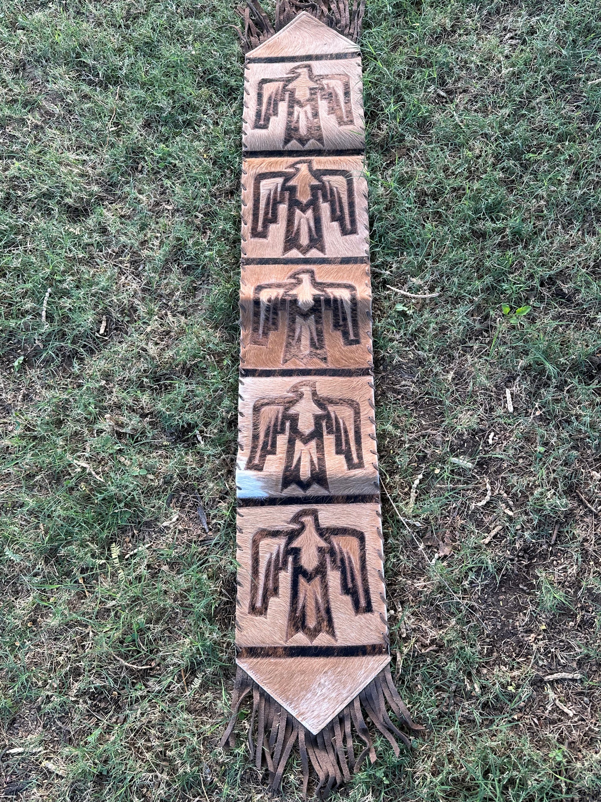 Genuine Leather Cowhide Table Runner