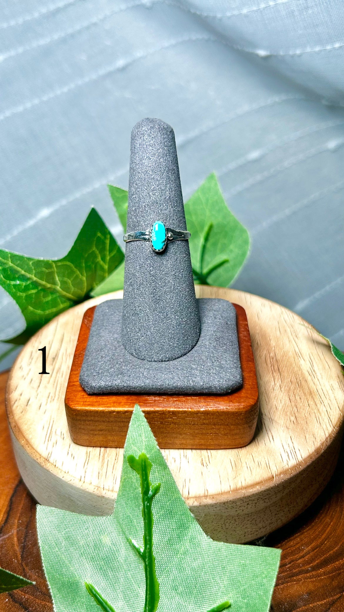 Navajo Made Kingman Turquoise & Sterling Silver Ring