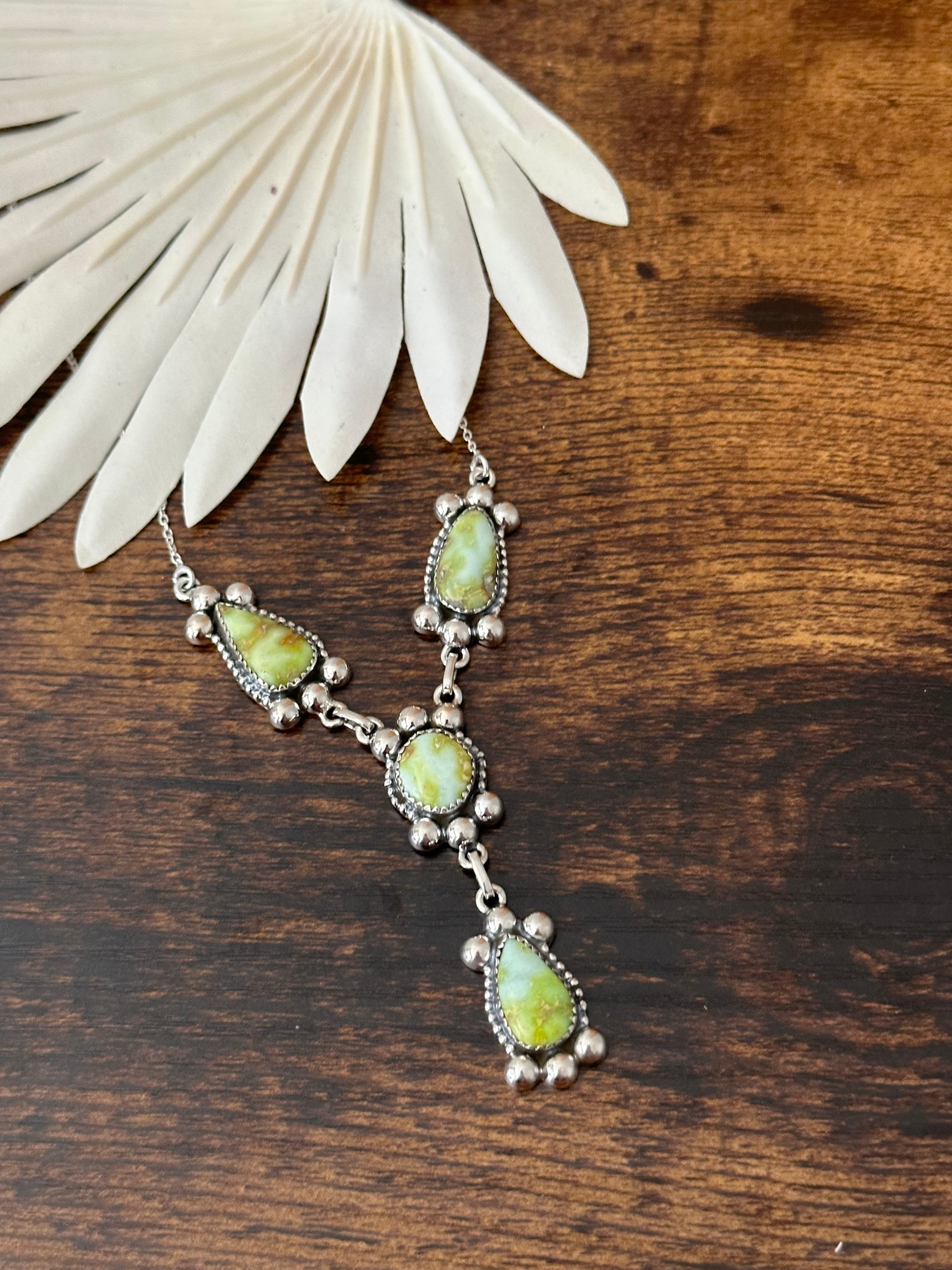 TTD Palomino Variscite & Sterling Silver Necklace