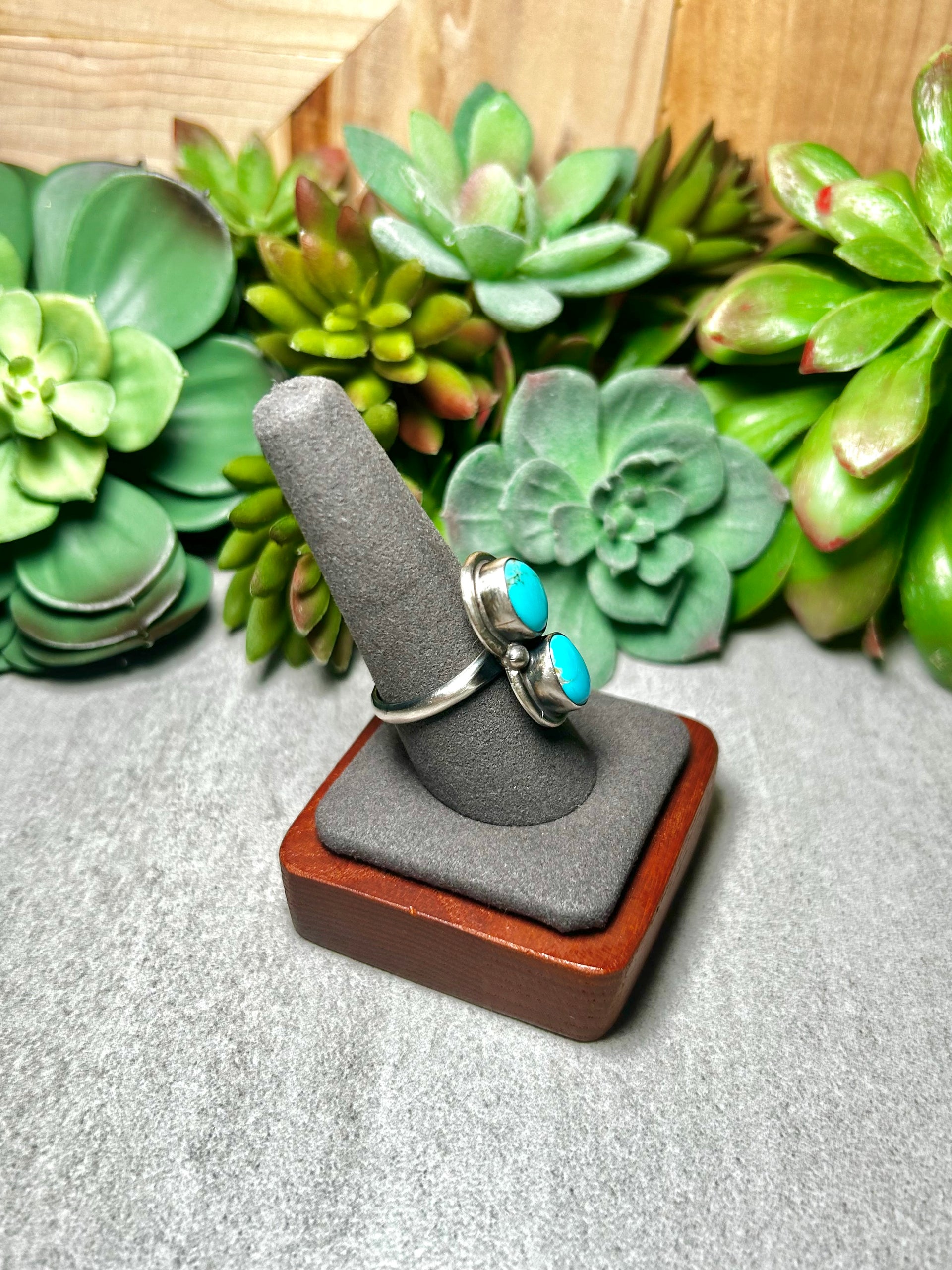 Antionette Martinez Kingman Turquoise & Sterling Silver Ring Size 9.25