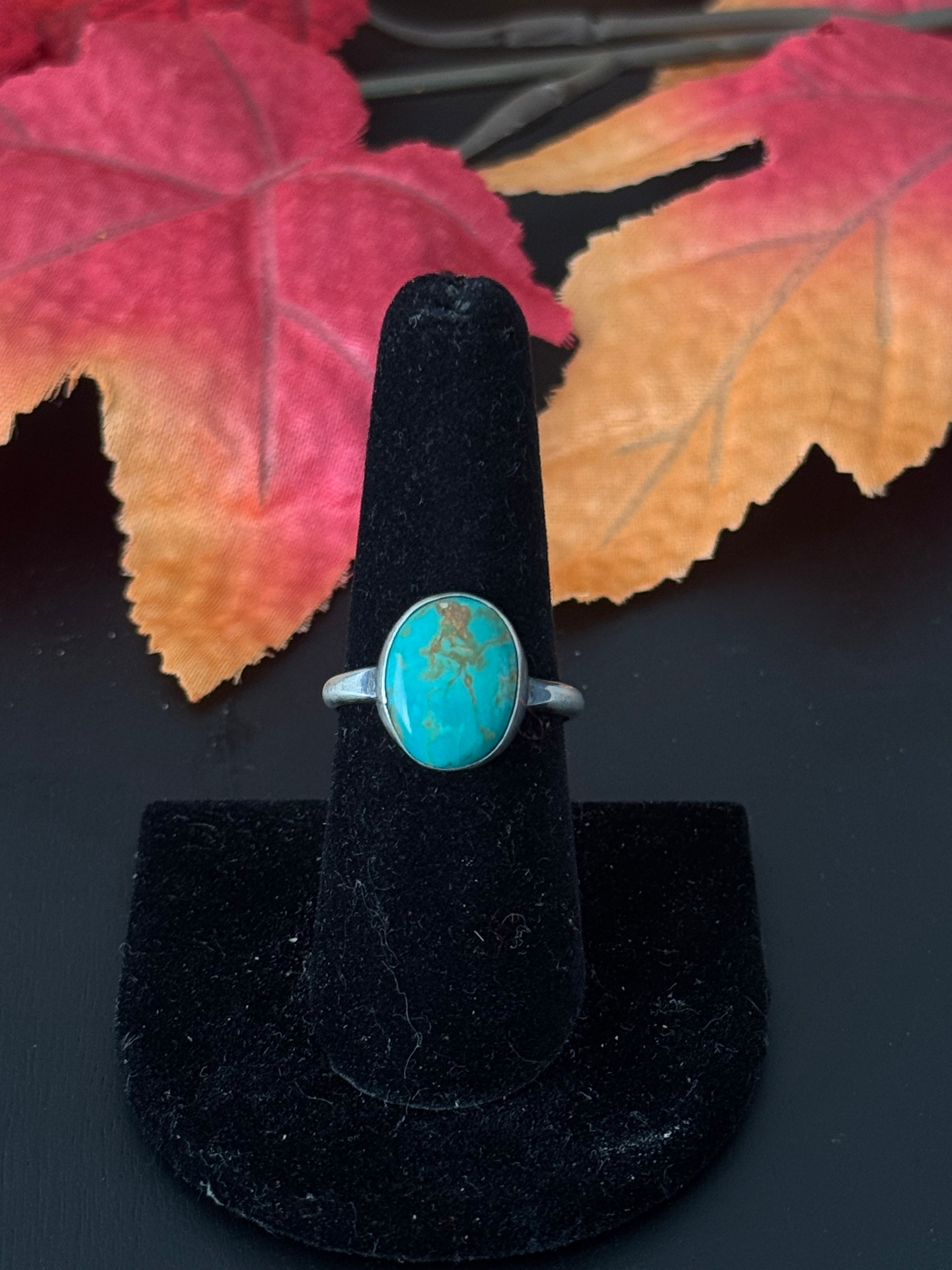 Navajo Made Royston Turquoise & Sterling Silver Ring