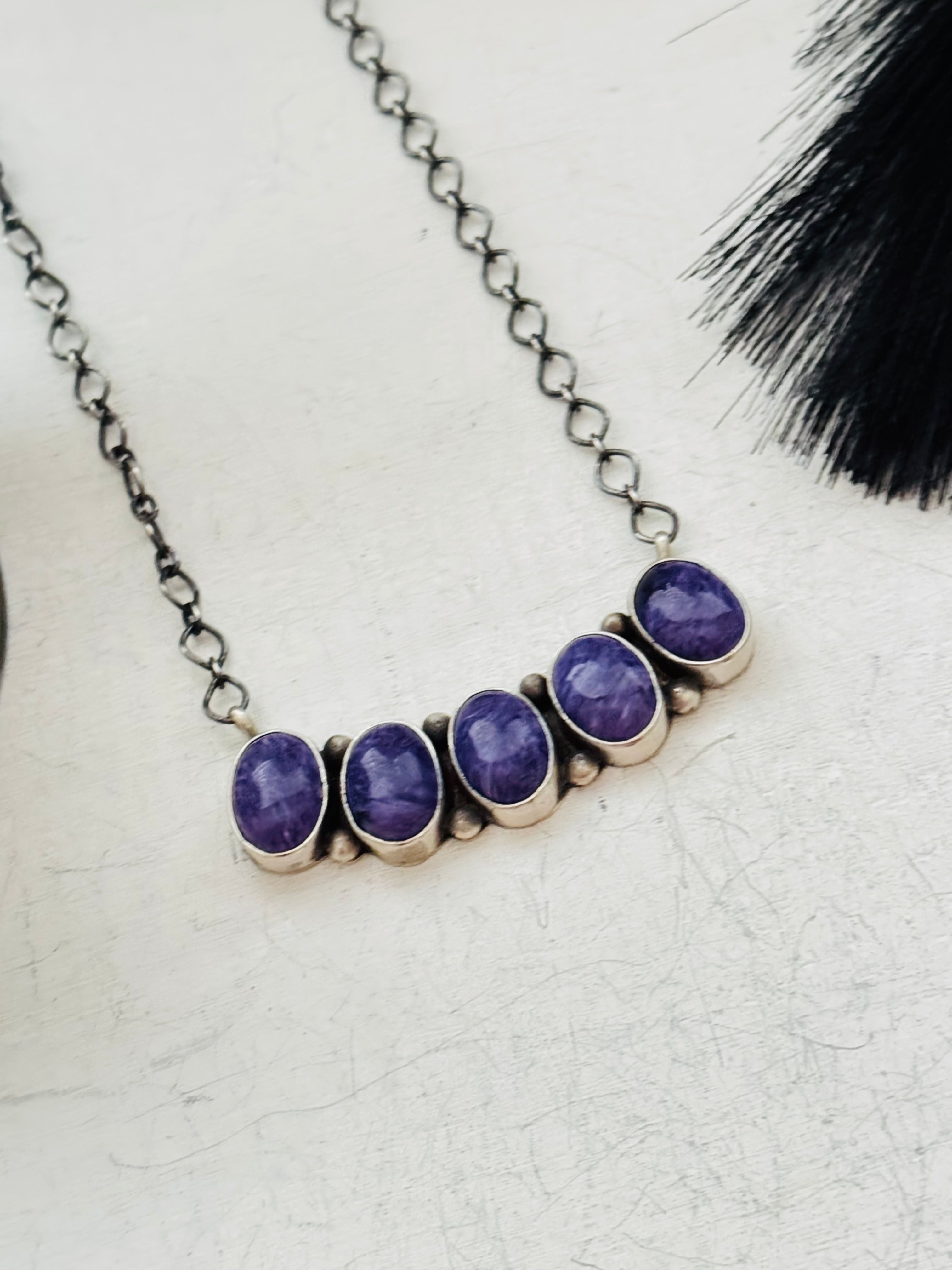 Timothy Yazzie Charoite & Sterling Silver Necklace