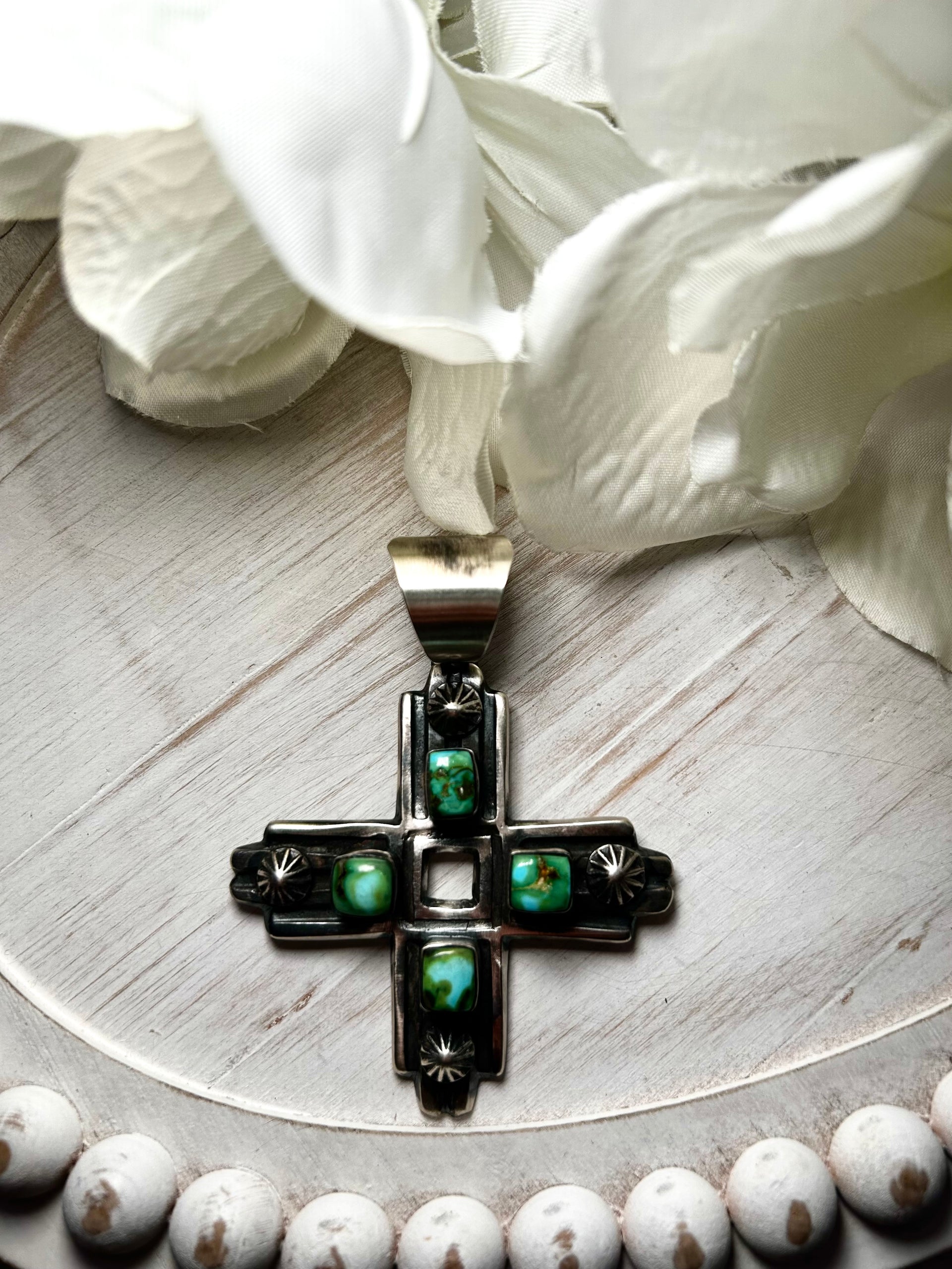 Chimney Butte Sonoran Mountain Turquoise & Sterling Silver Pendant