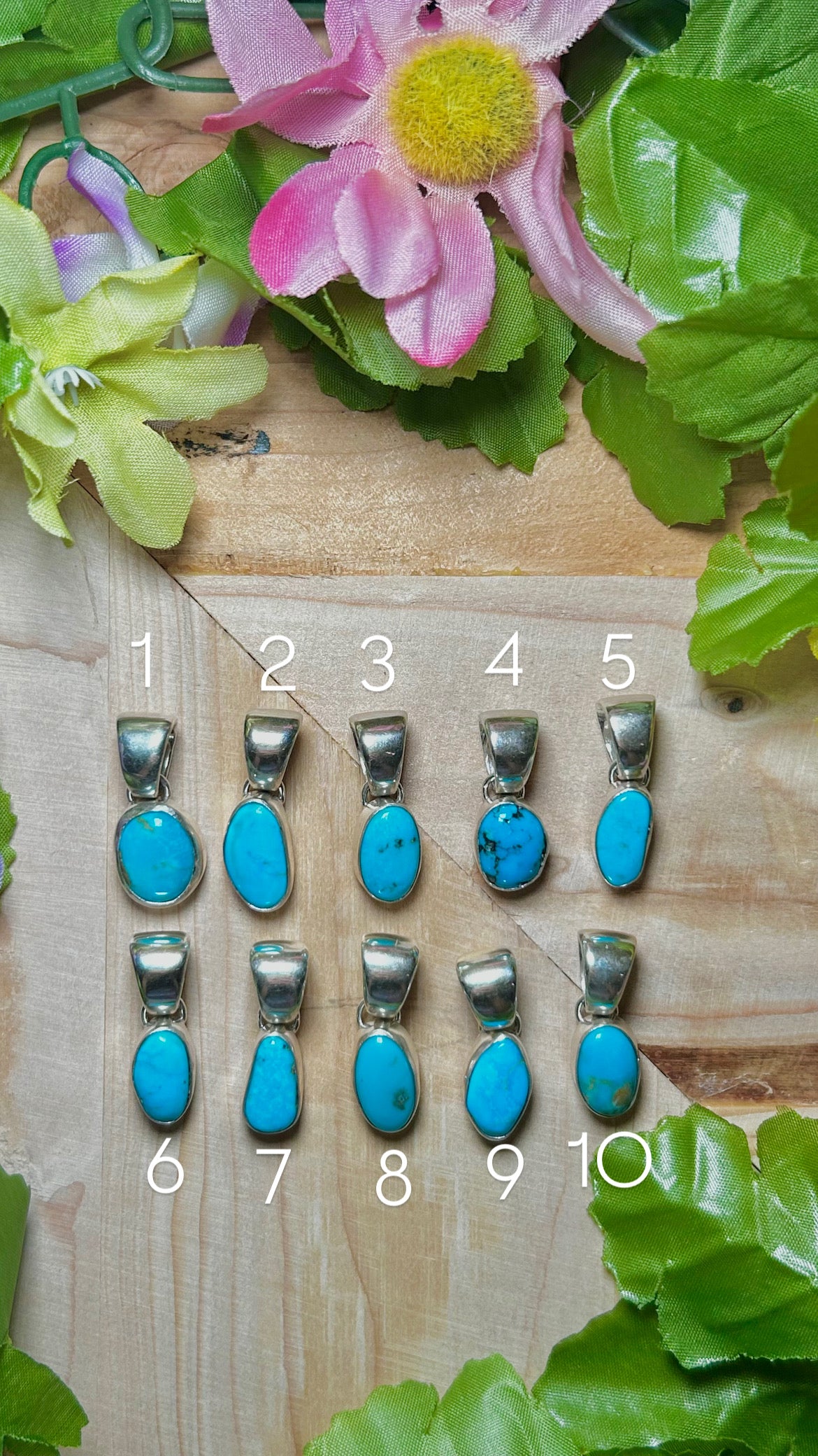 Navajo Made Kingman Turquoise & Sterling Silver Pendant