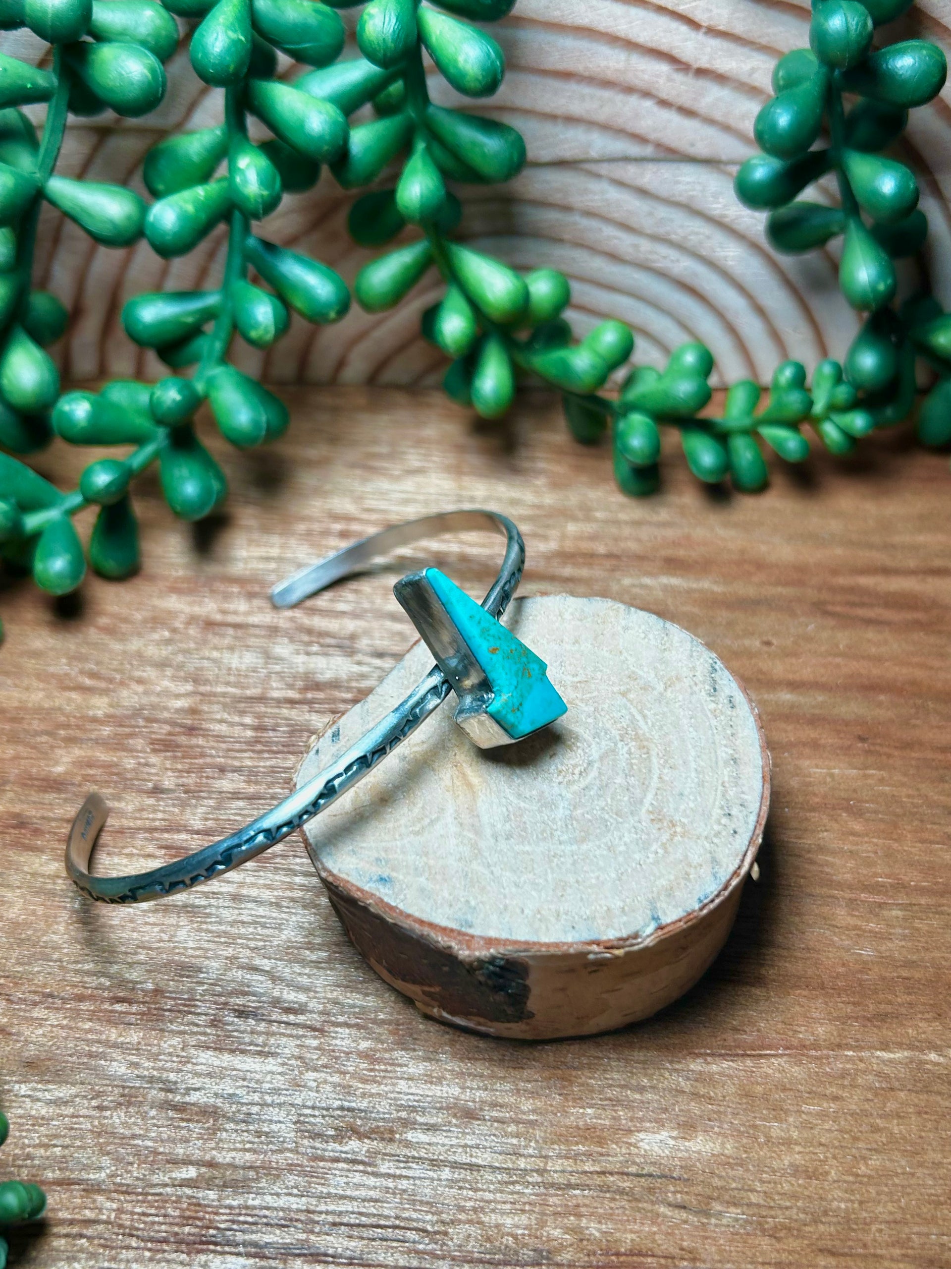 Donovan Skeets Kingman Turquoise& Sterling Silver Cuff Bracelet