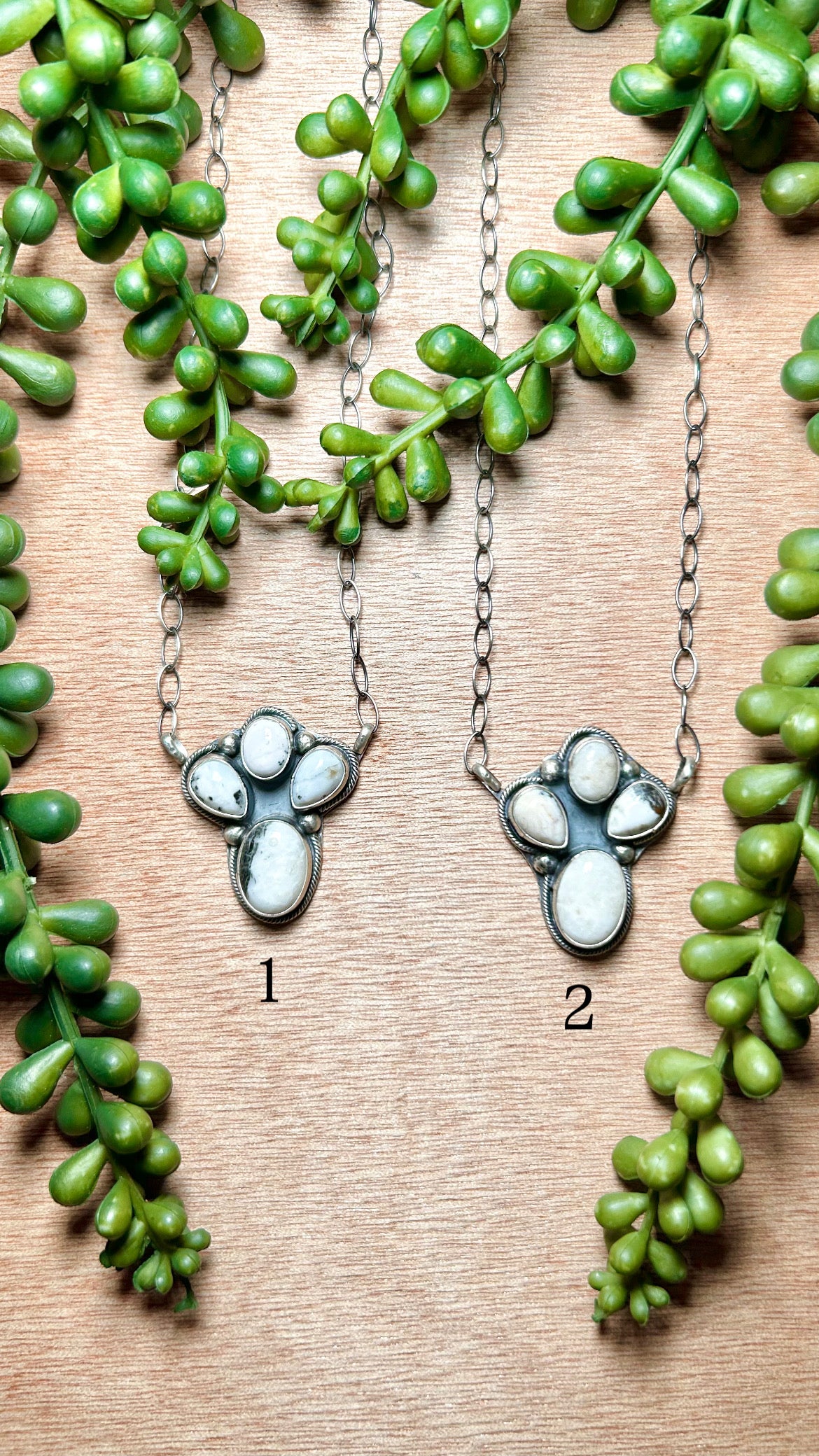 Talia Benally White Buffalo & Sterling Silver Necklace