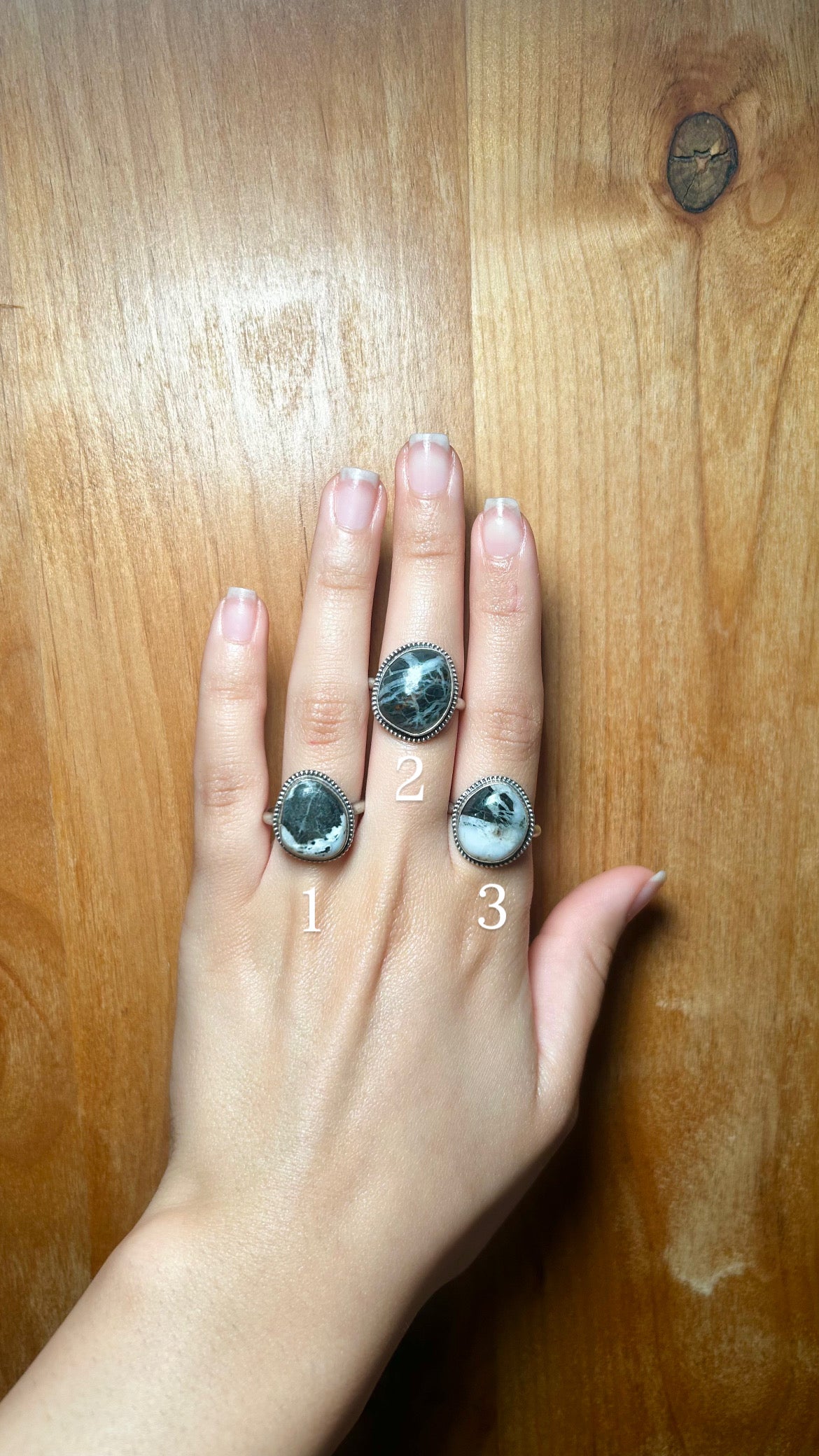 Navajo Made White Buffalo & Sterling Silver Ring