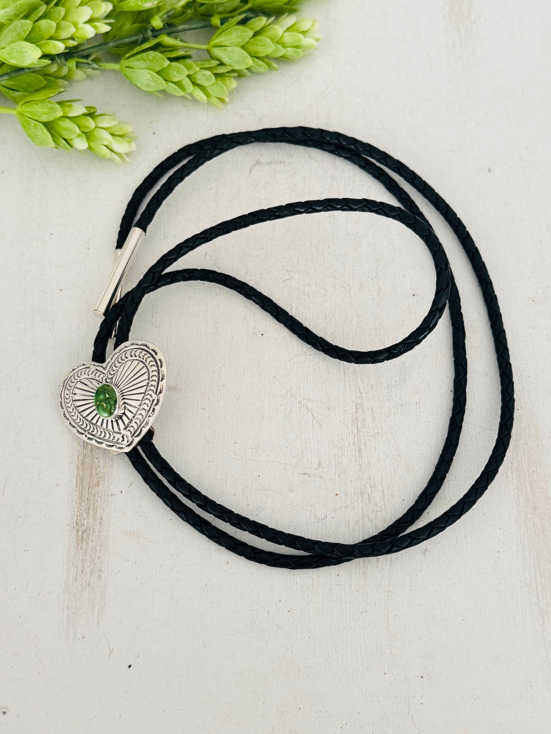 Jereme Delgarito Sonoran Gold Turquoise & Sterling Silver Bolo Tie