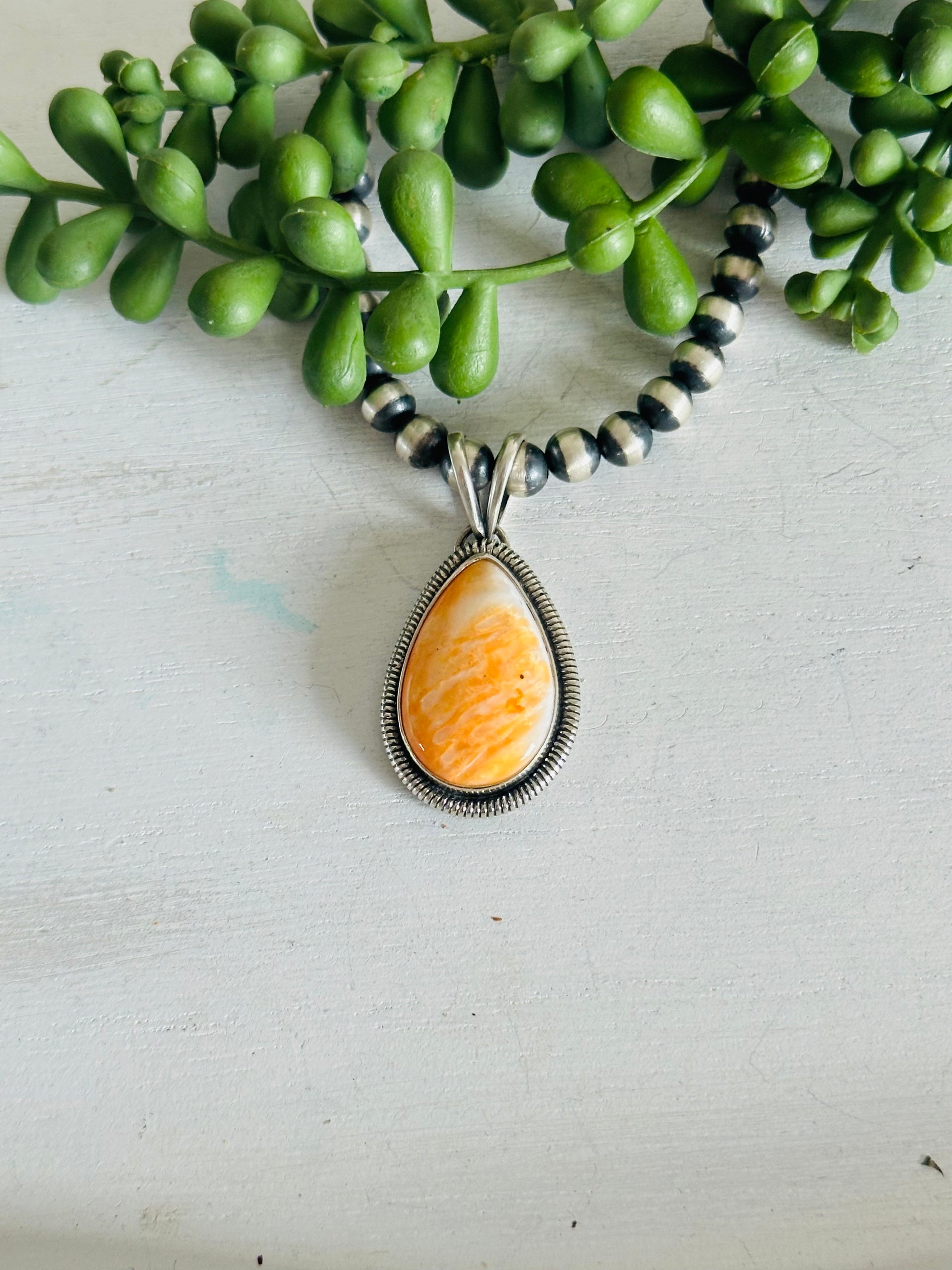 Wydell Billie Spiny Oyster & Sterling Silver Pendant
