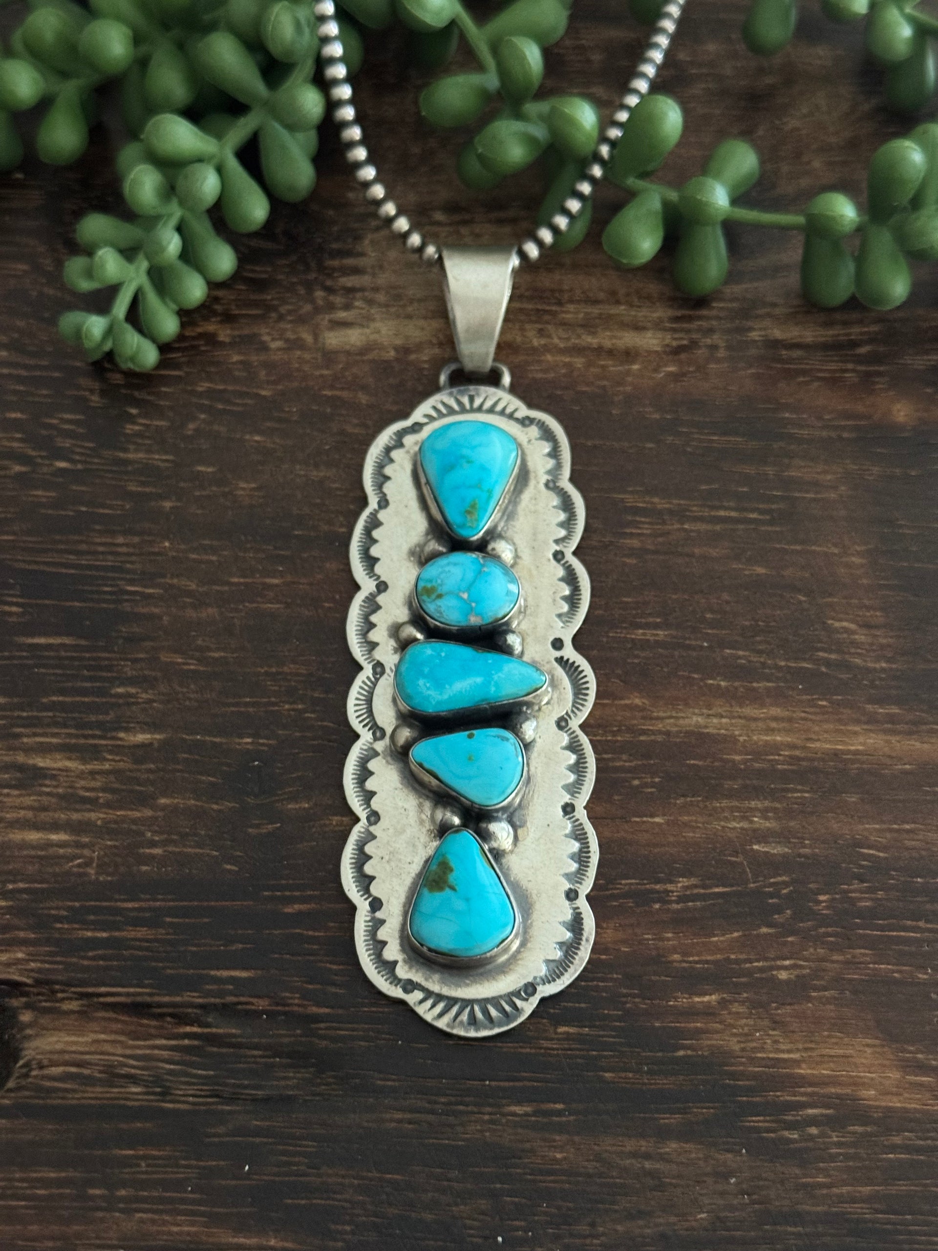 Bobby Johnson Sonoran Mountain Turquoise & Sterling Silver Pendant