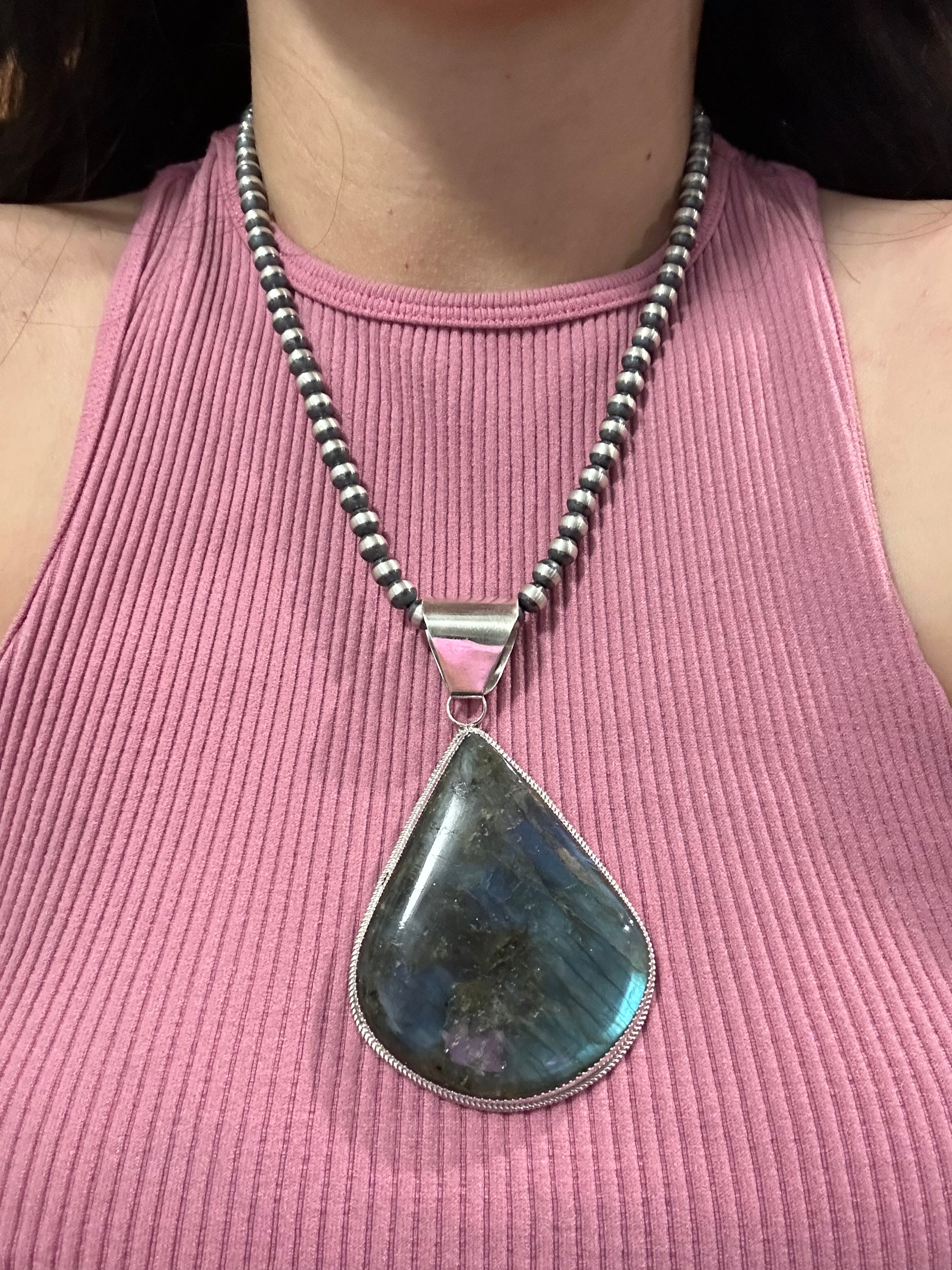 Reda Galvan Labradorite & Sterling Silver Pendant