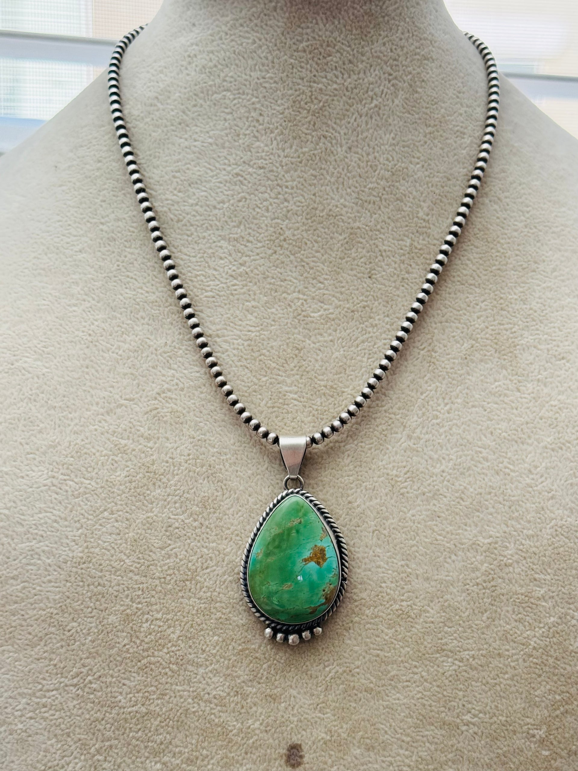 Judith Dixon Kingman Turquoise & Sterling Silver Pendant