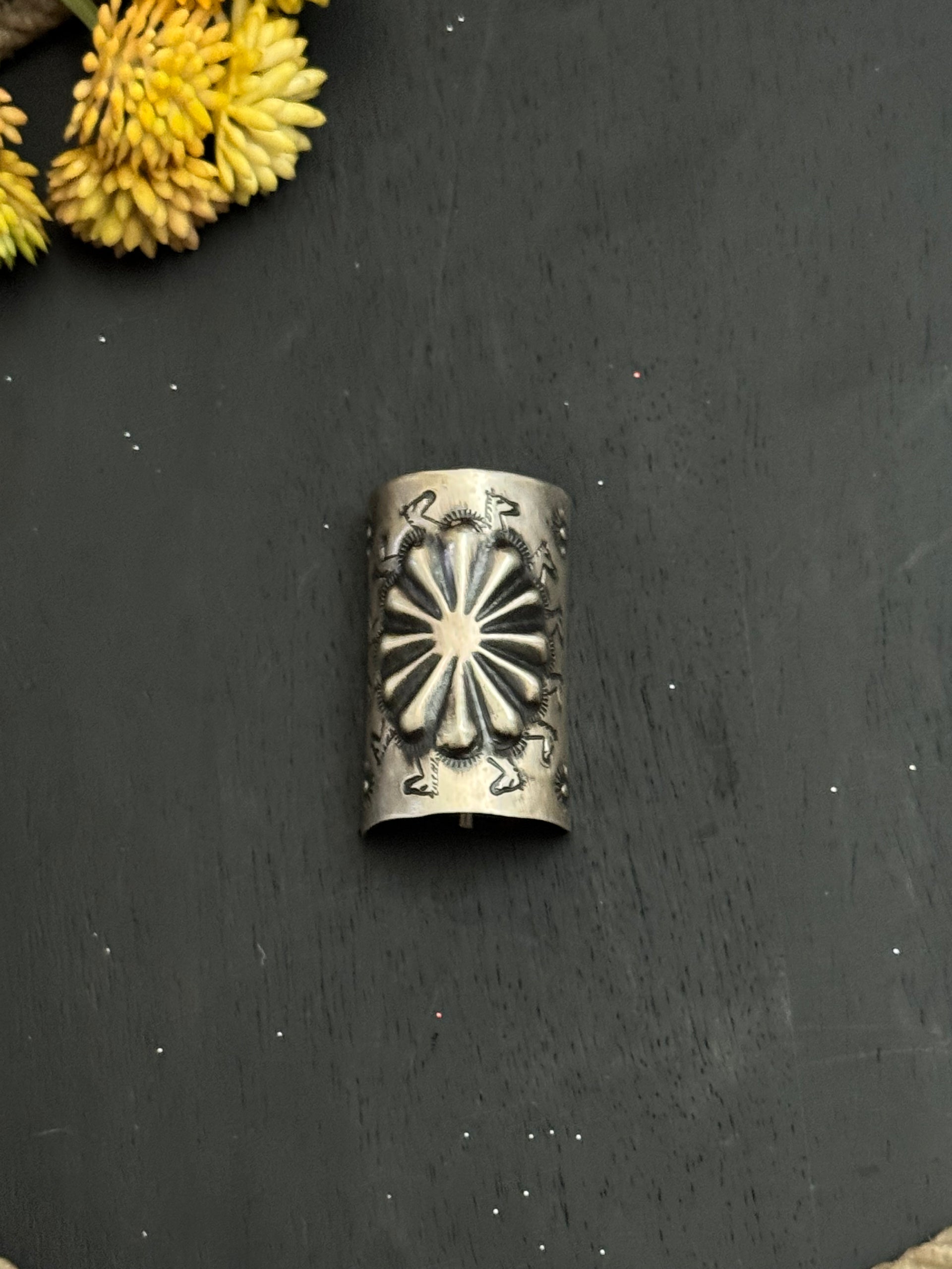 Navajo Made Sterling Silver Ponytail Holder
