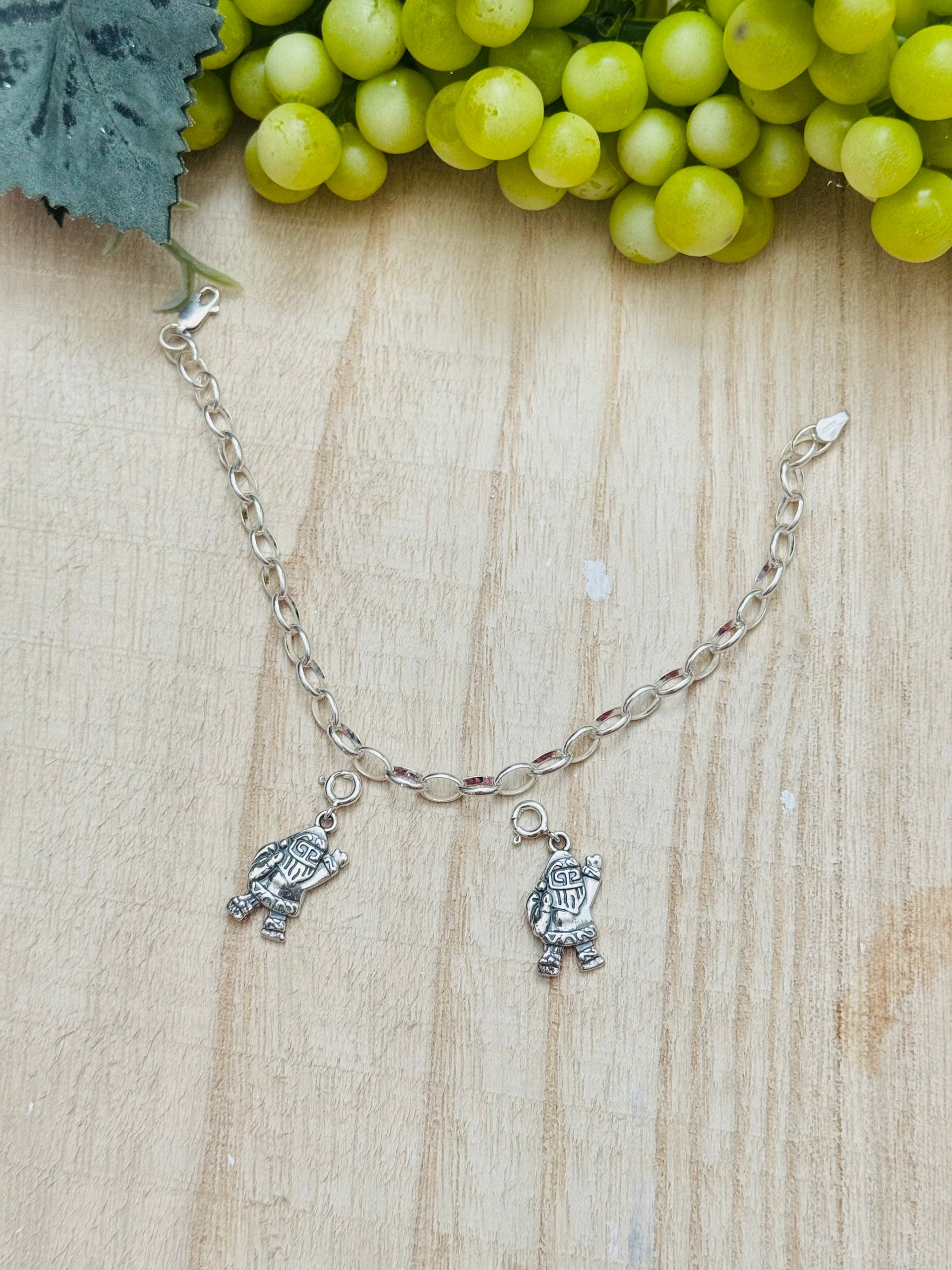 Navajo Made Sterling Silver Santa Claus Charms
