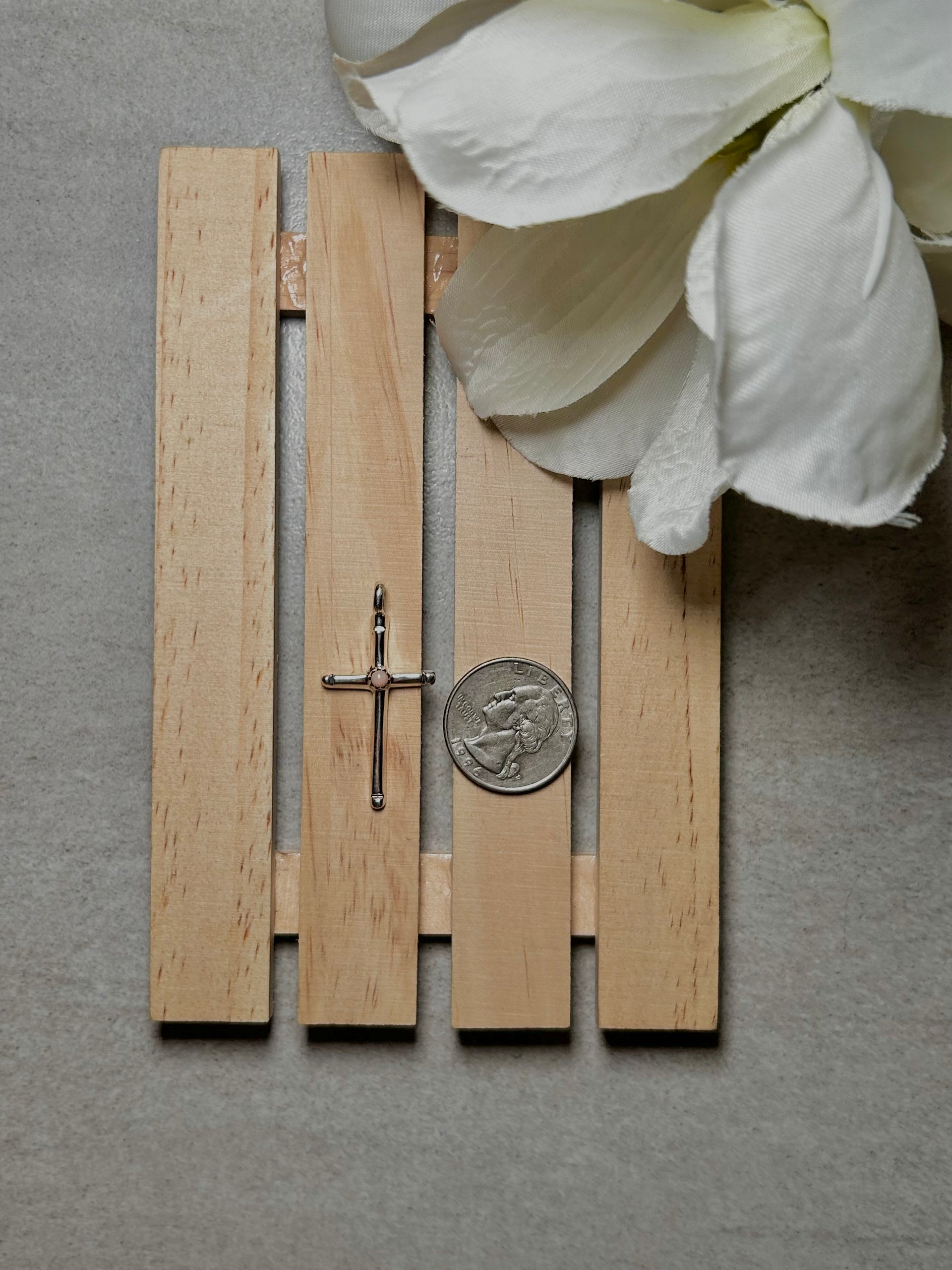 Navajo Made Pink Conch & Sterling Silver Pendant