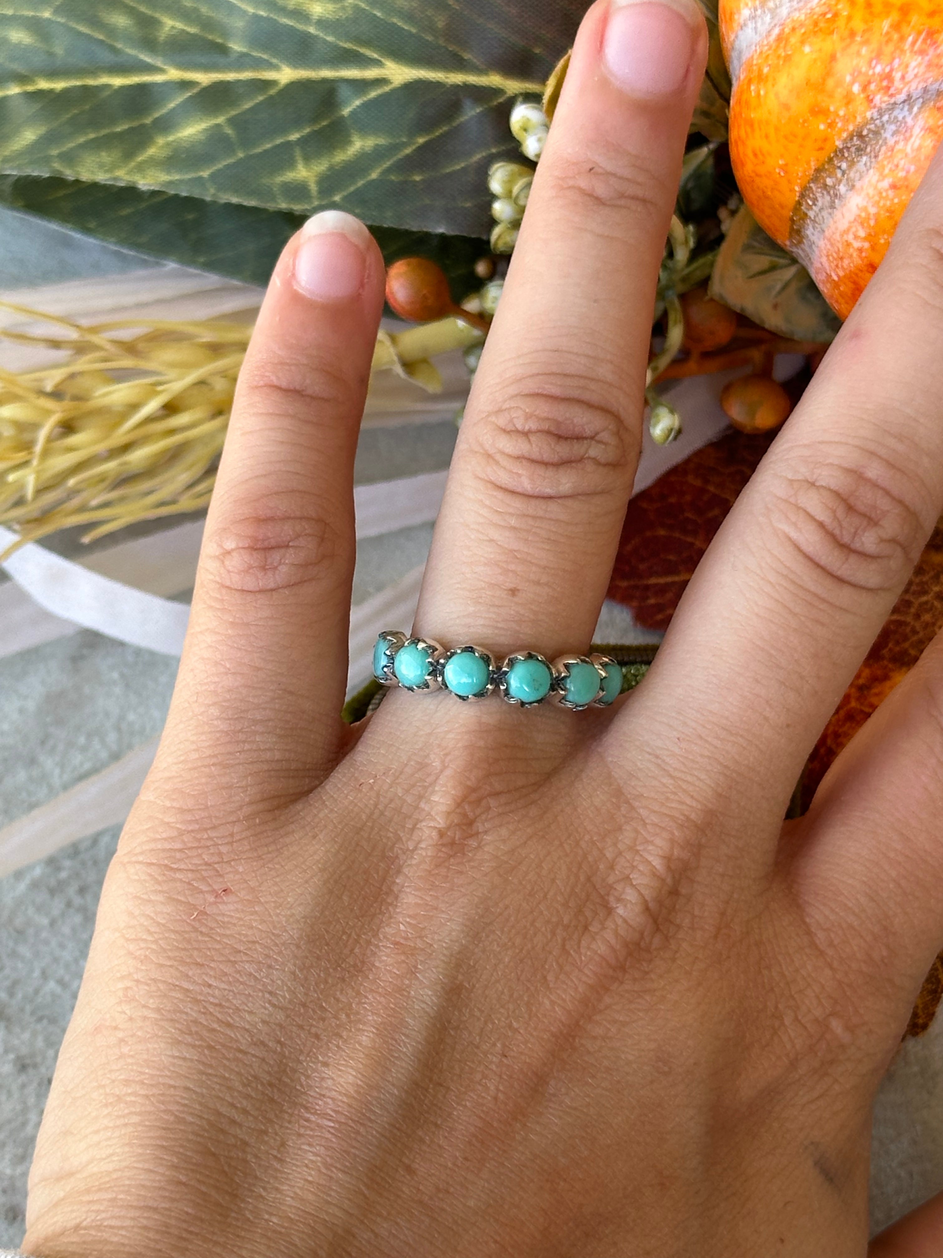 Southwest Handmade Kingman Turquoise & Sterling Silver Ring