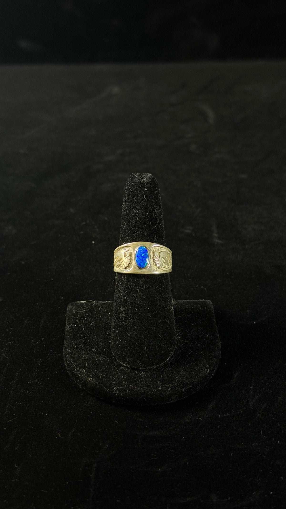 Julius Burbank Opal & Sterling Silver Ring