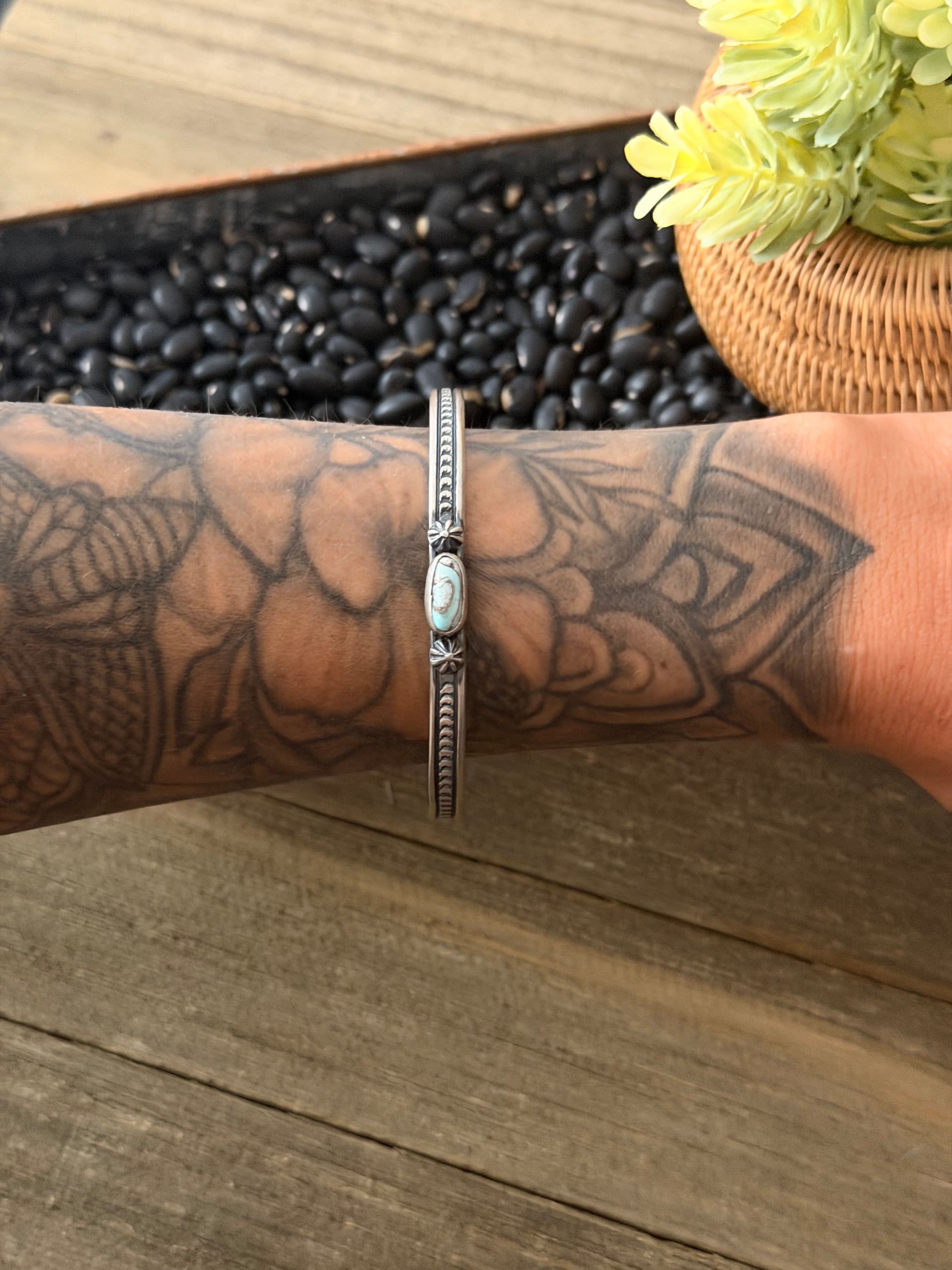 Jereme Delgarito Dry Creek Turquoise & Sterling Silver Cuff Bracelet
