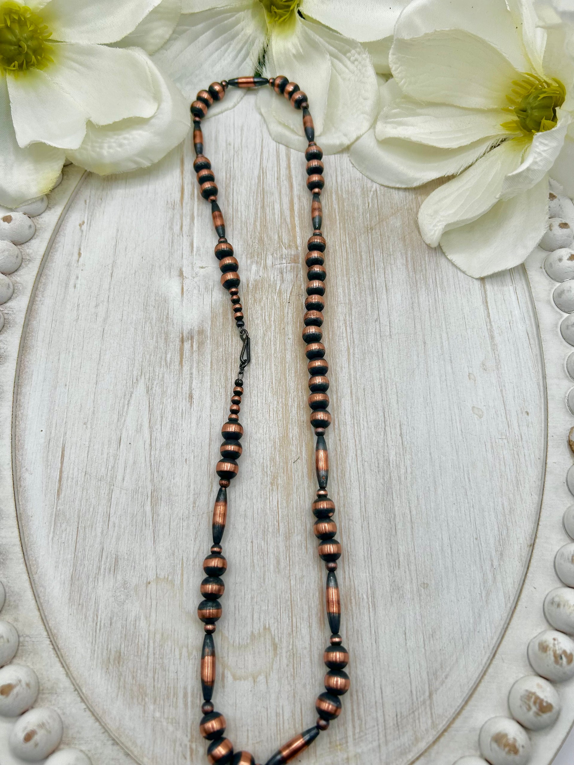 Navajo Made Strung Copper Necklace