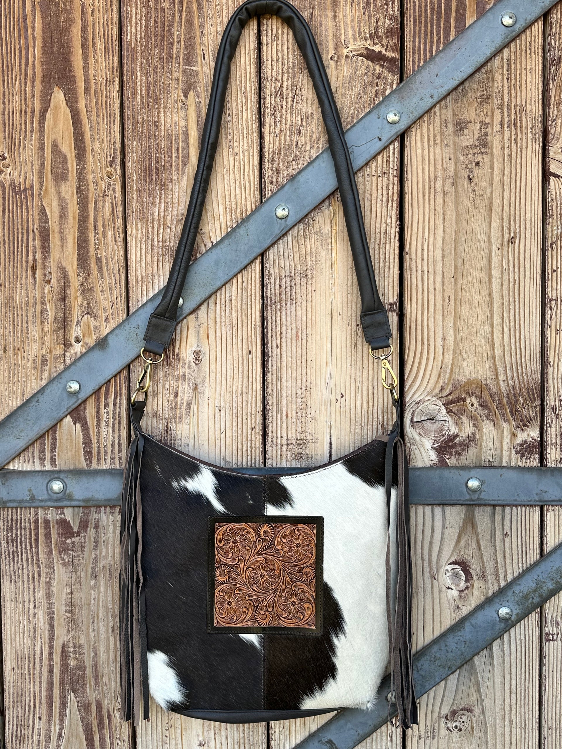 Genuine Tooled Leather Cowhide Purse
