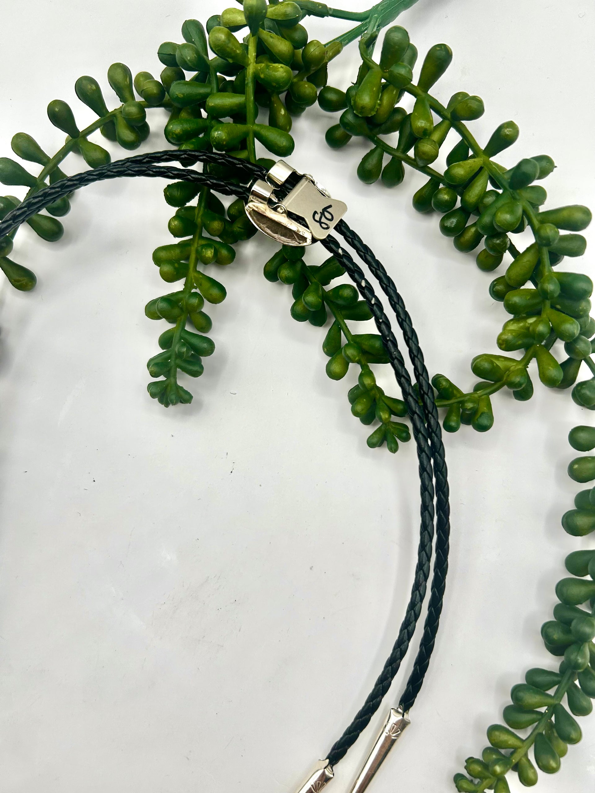 Navajo Made Kingman Turquoise & Sterling Silver Bolo Tie