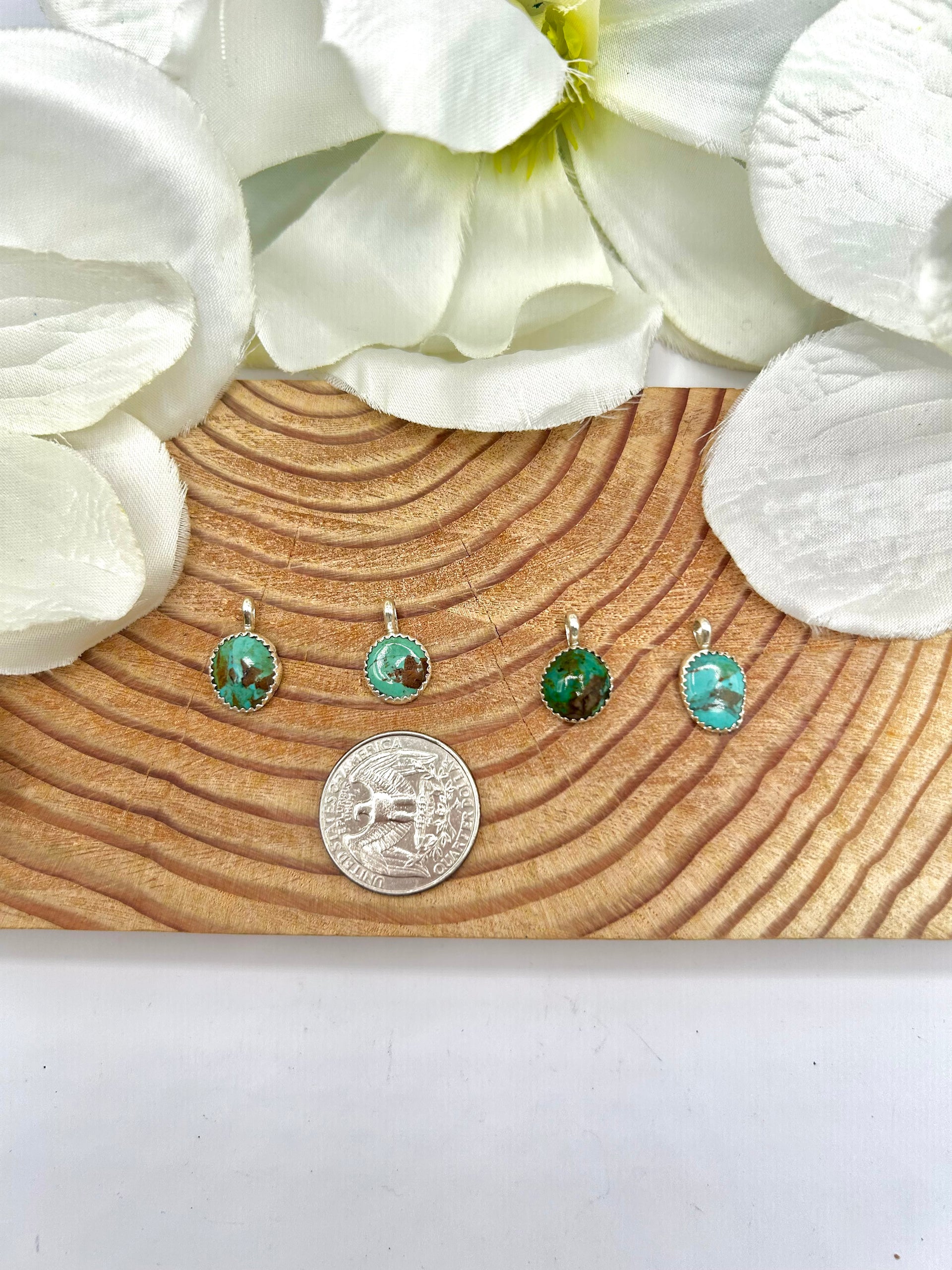 Navajo Made Kingman Turquoise & Sterling Silver Pendant
