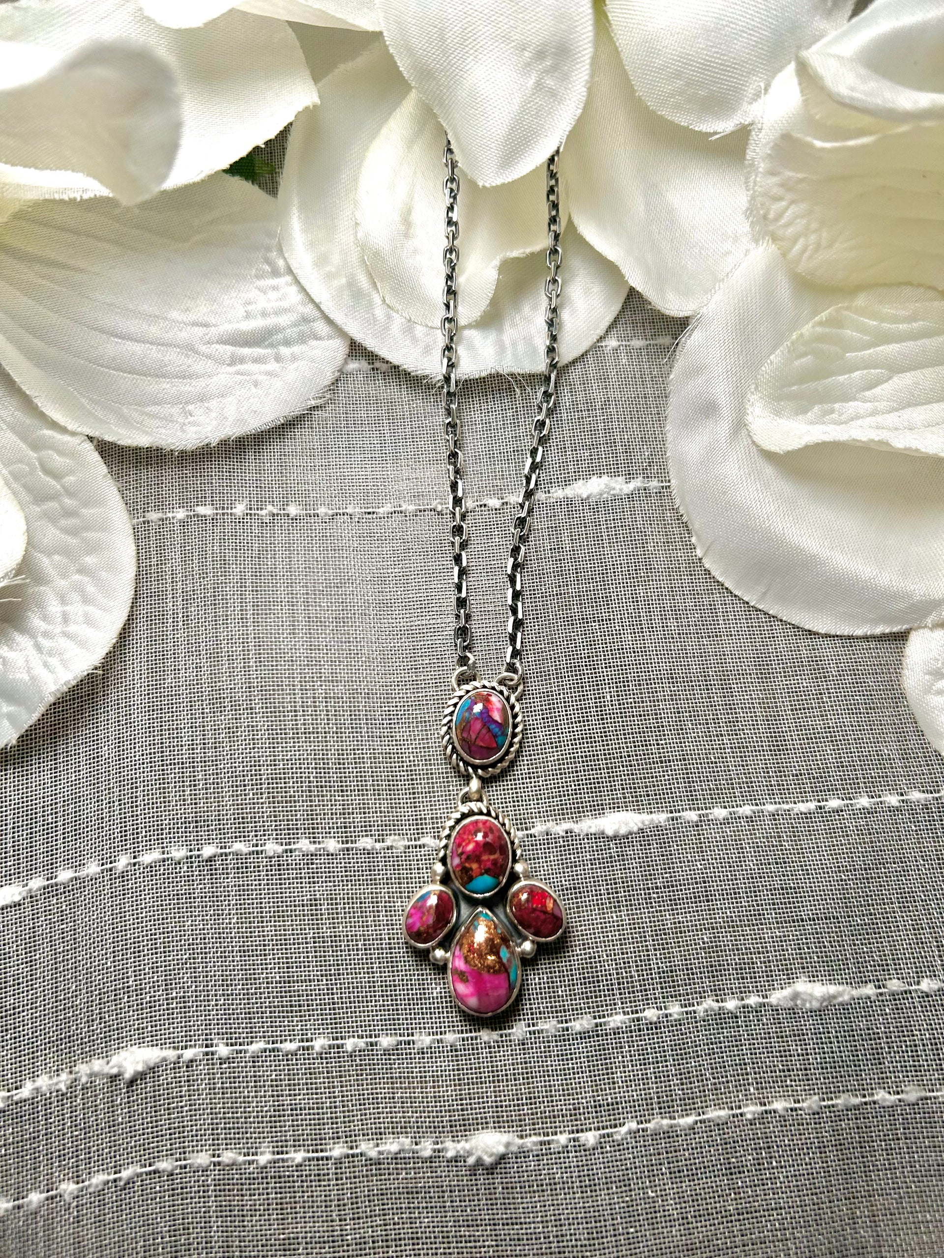 Larry Kaye Mohave Turquoise & Sterling Silver Necklace