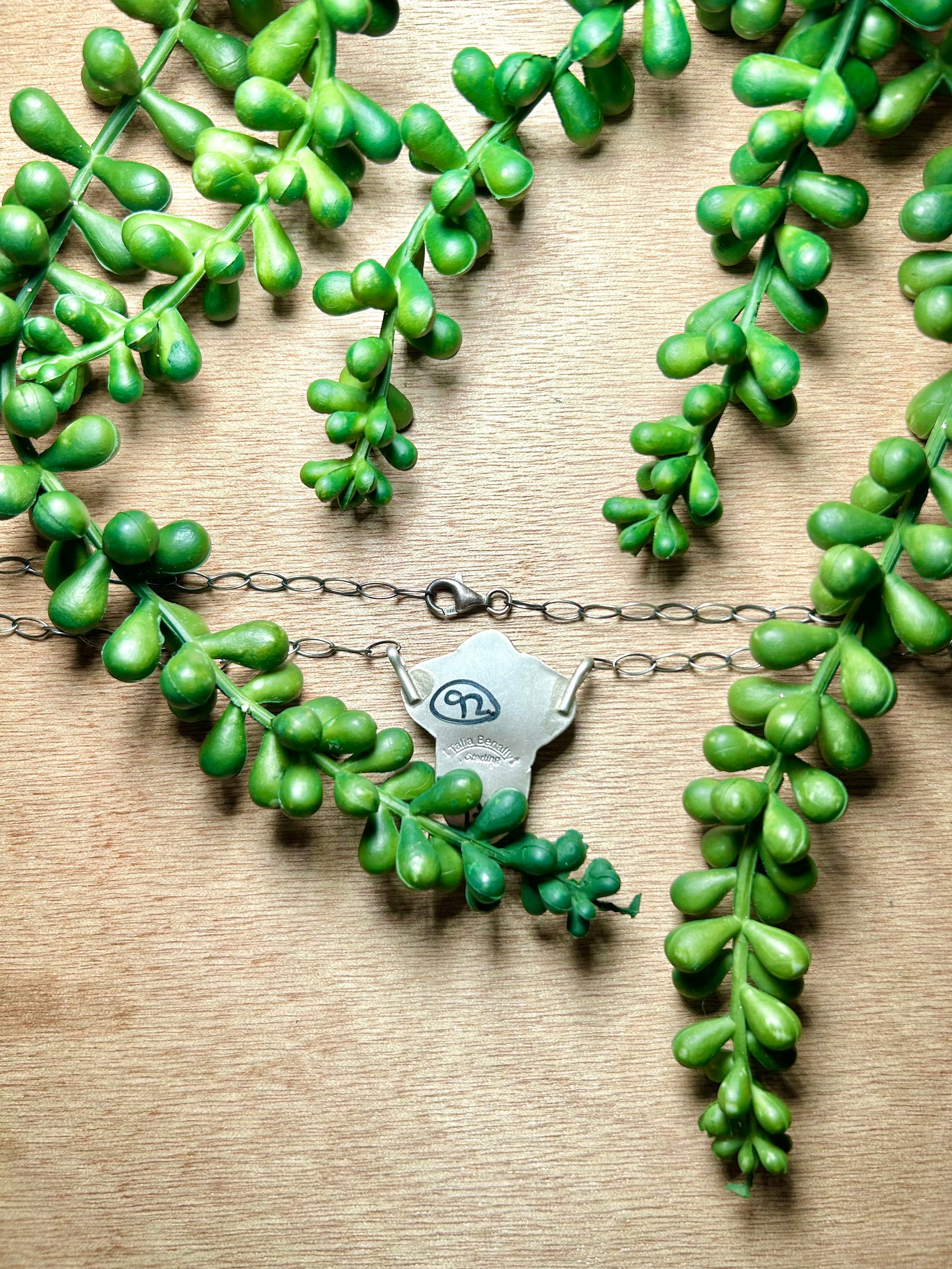 Talia Benally White Buffalo & Sterling Silver Necklace