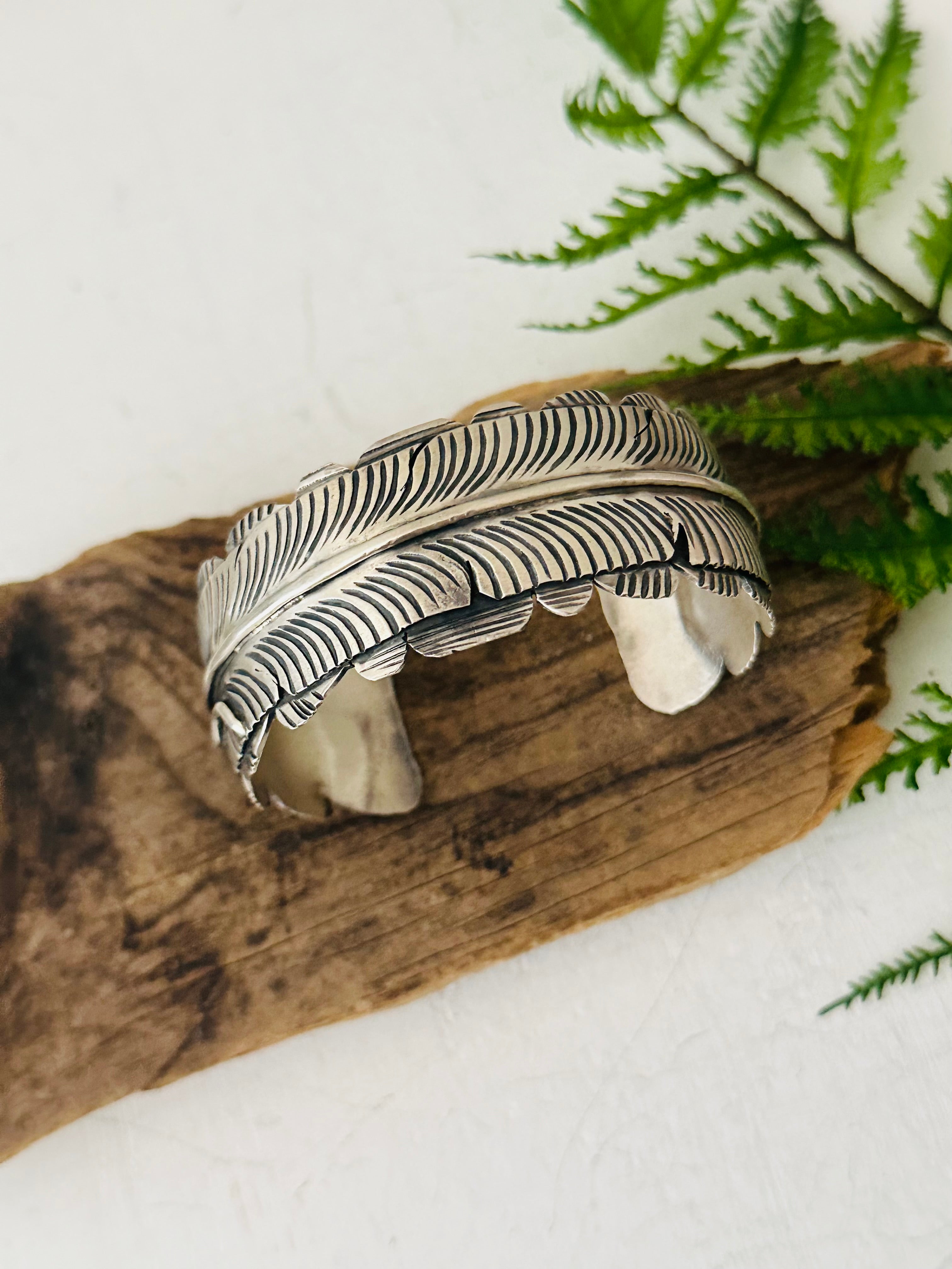 Navajo Made Sterling Silver Cuff Bracelet