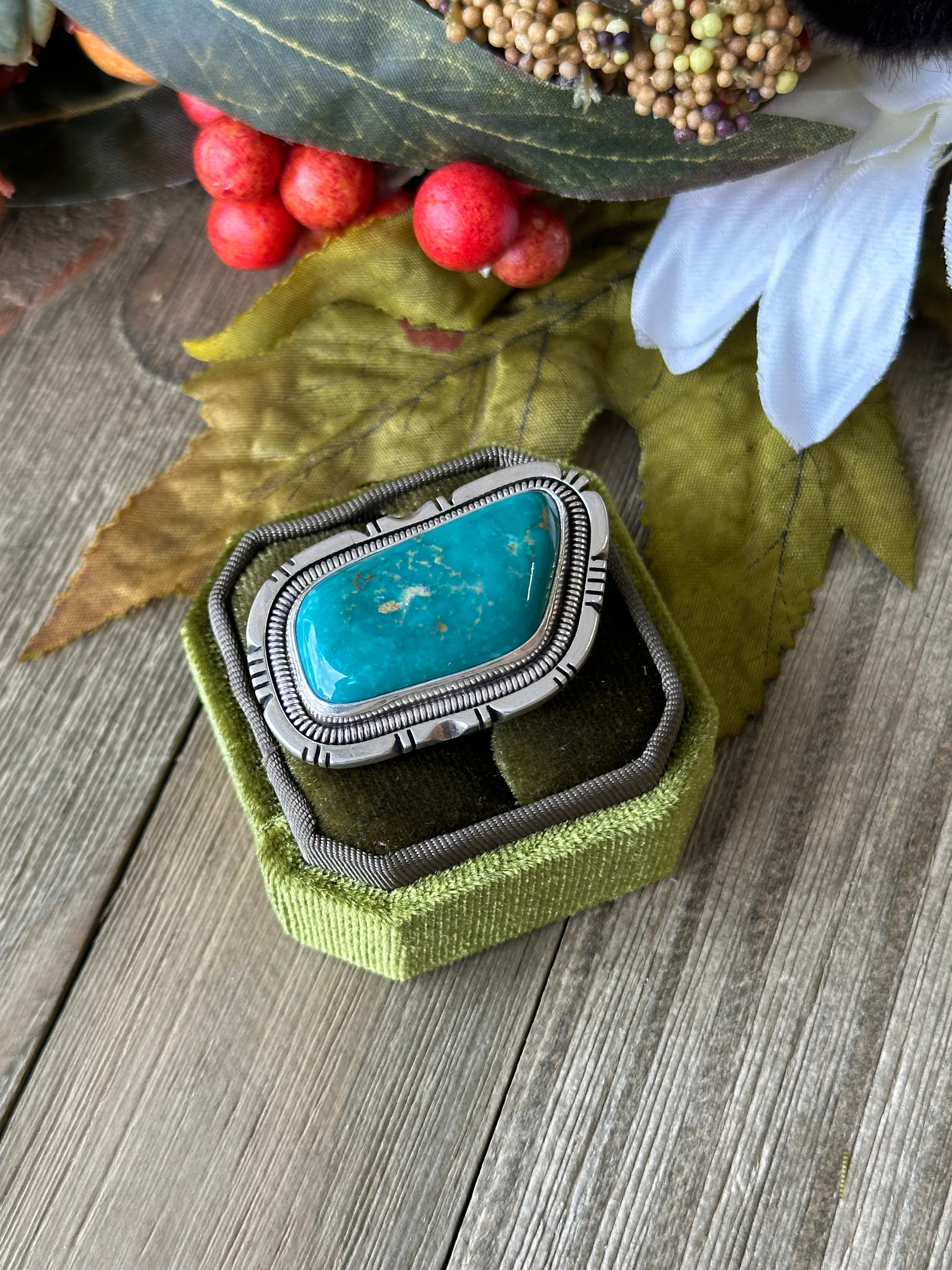 Wydell Billie Royston Turquoise & Sterling Silver Ring Size 6