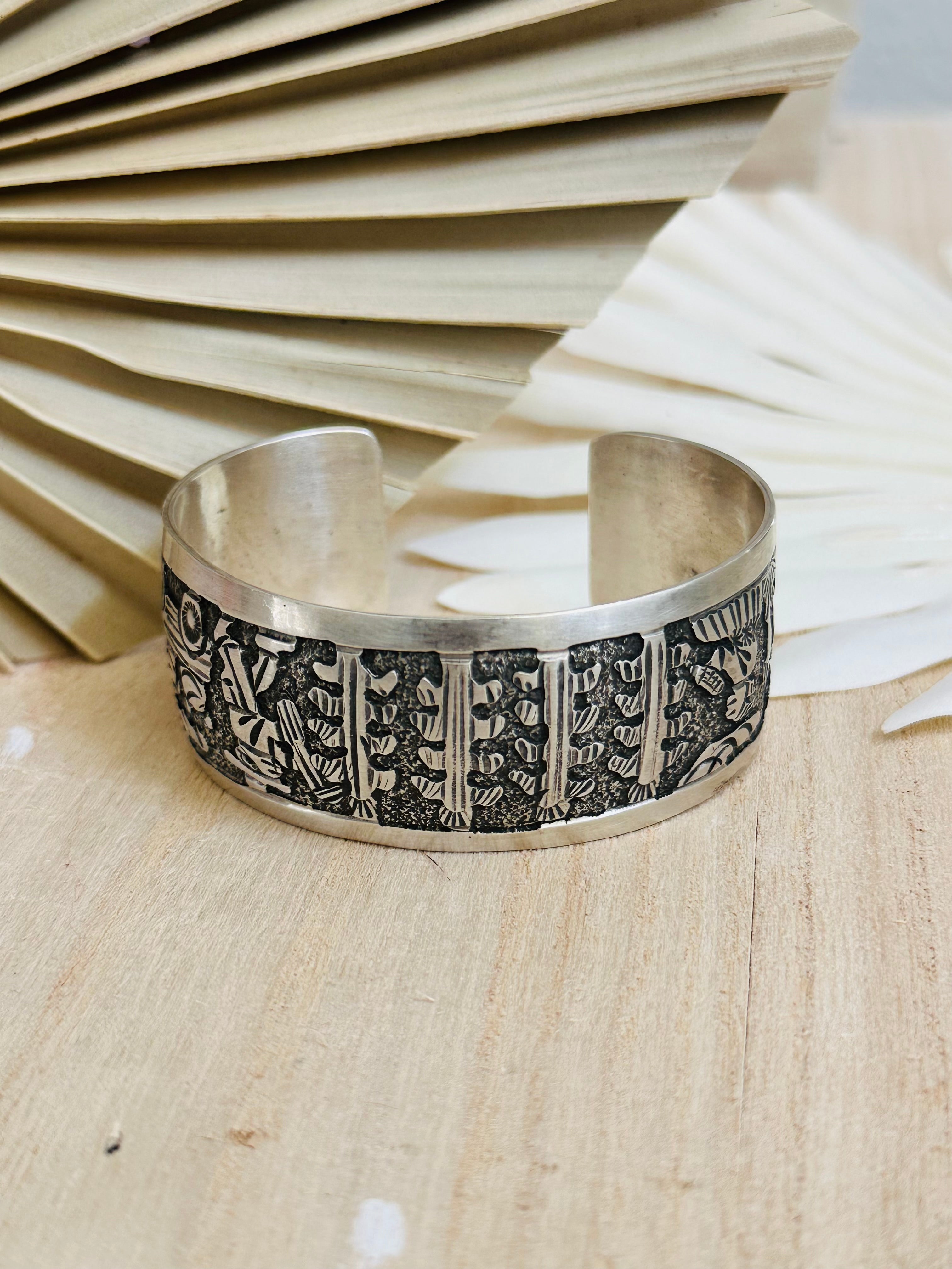 Navajo Made Sterling Silver Cuff Bracelet