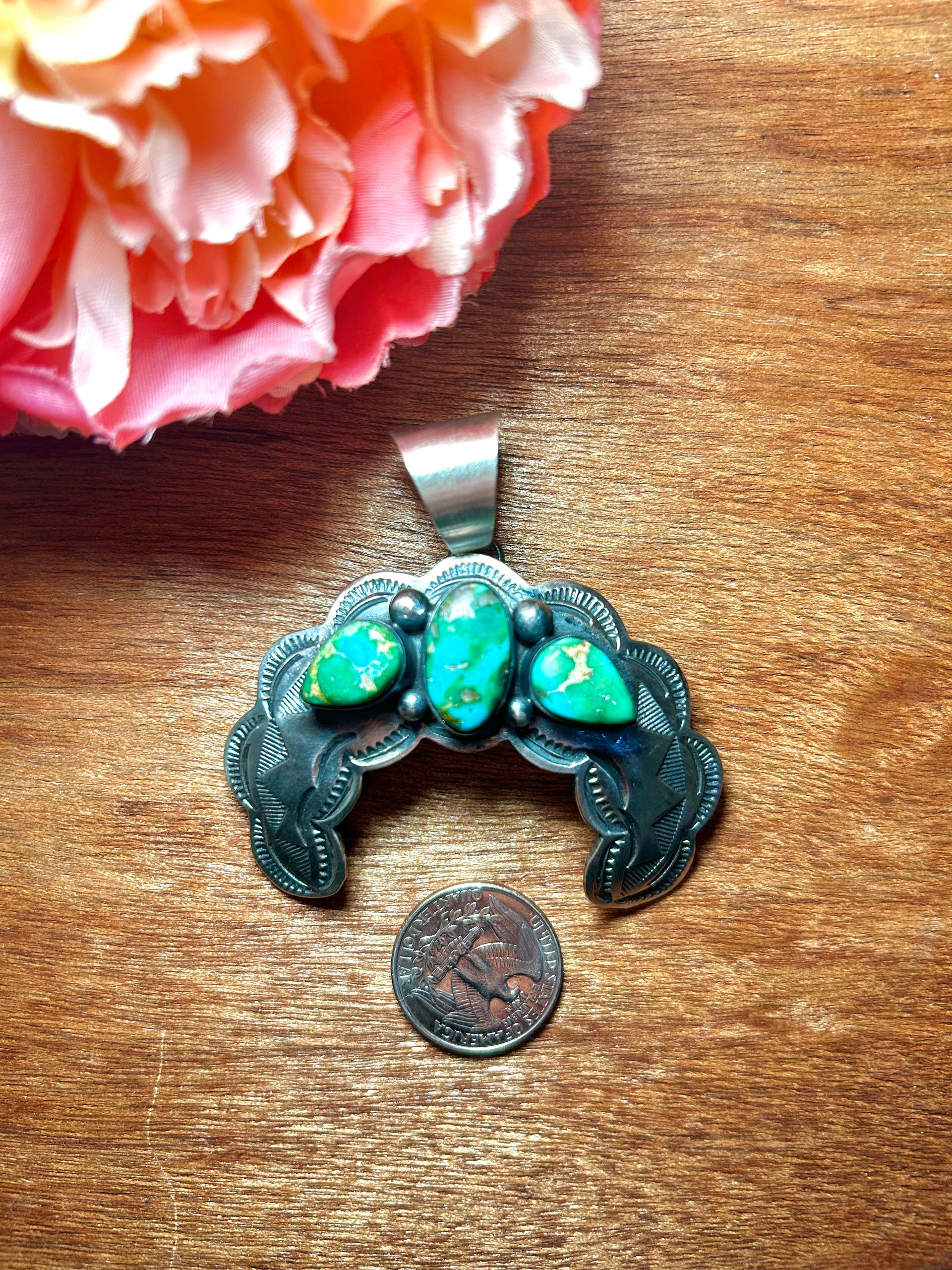 Chimney Butte Sonoran Gold & Sterling Silver Pendant