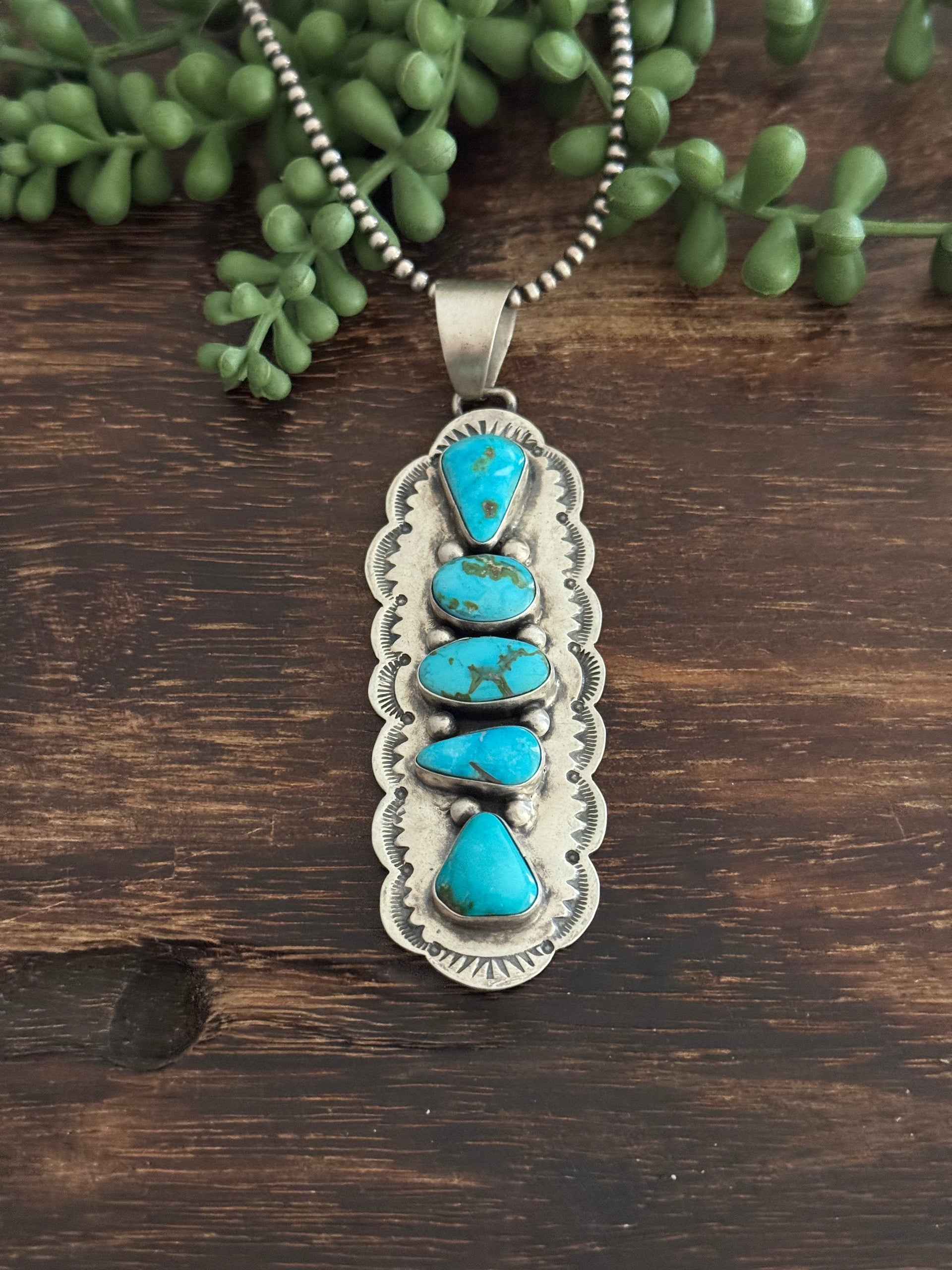 Bobby Johnson Sonoran Mountain Turquoise & Sterling Silver Pendant