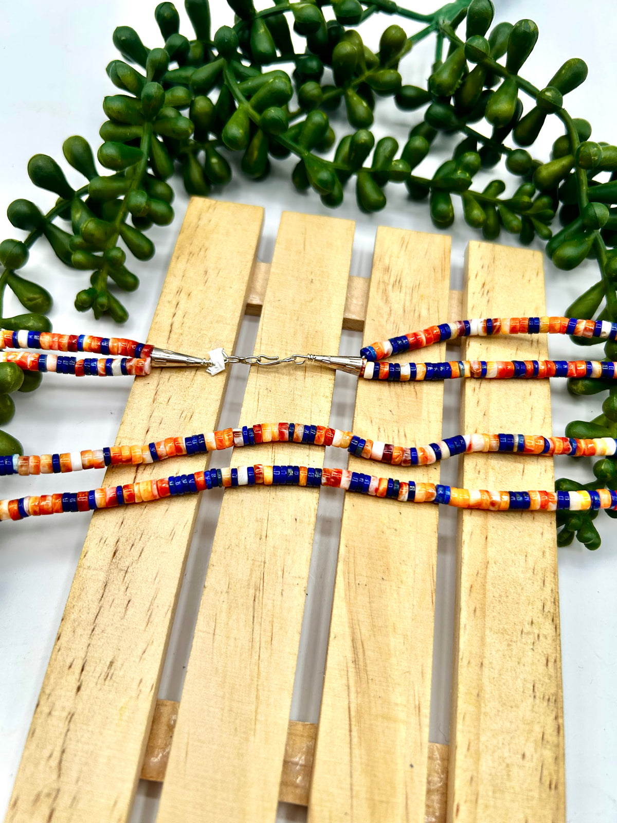 Navajo Made Multi Stone & Sterling Silver Necklace