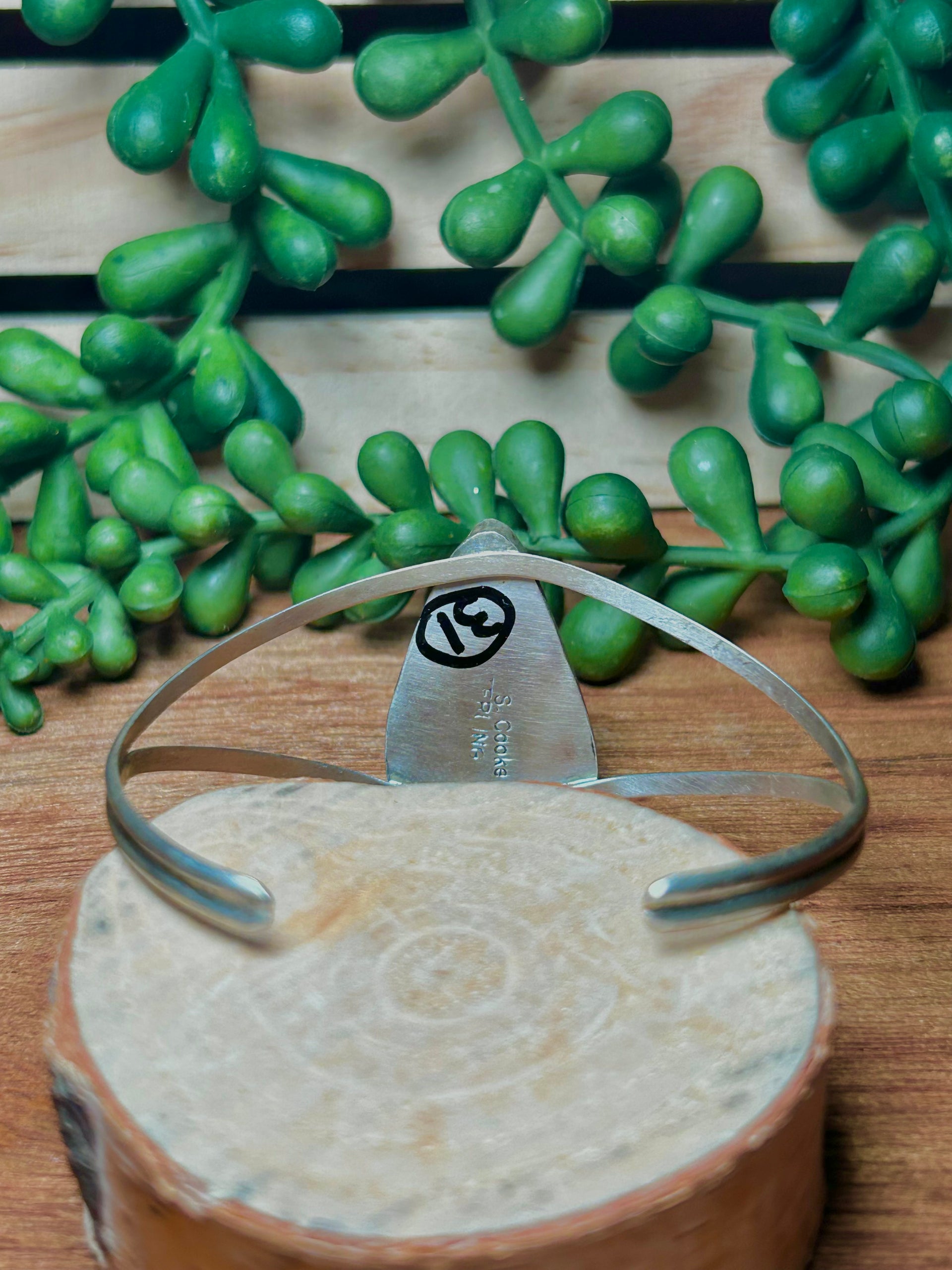 Navajo Made Bonlder Turquoise & Sterling Silver Cuff Bracelet