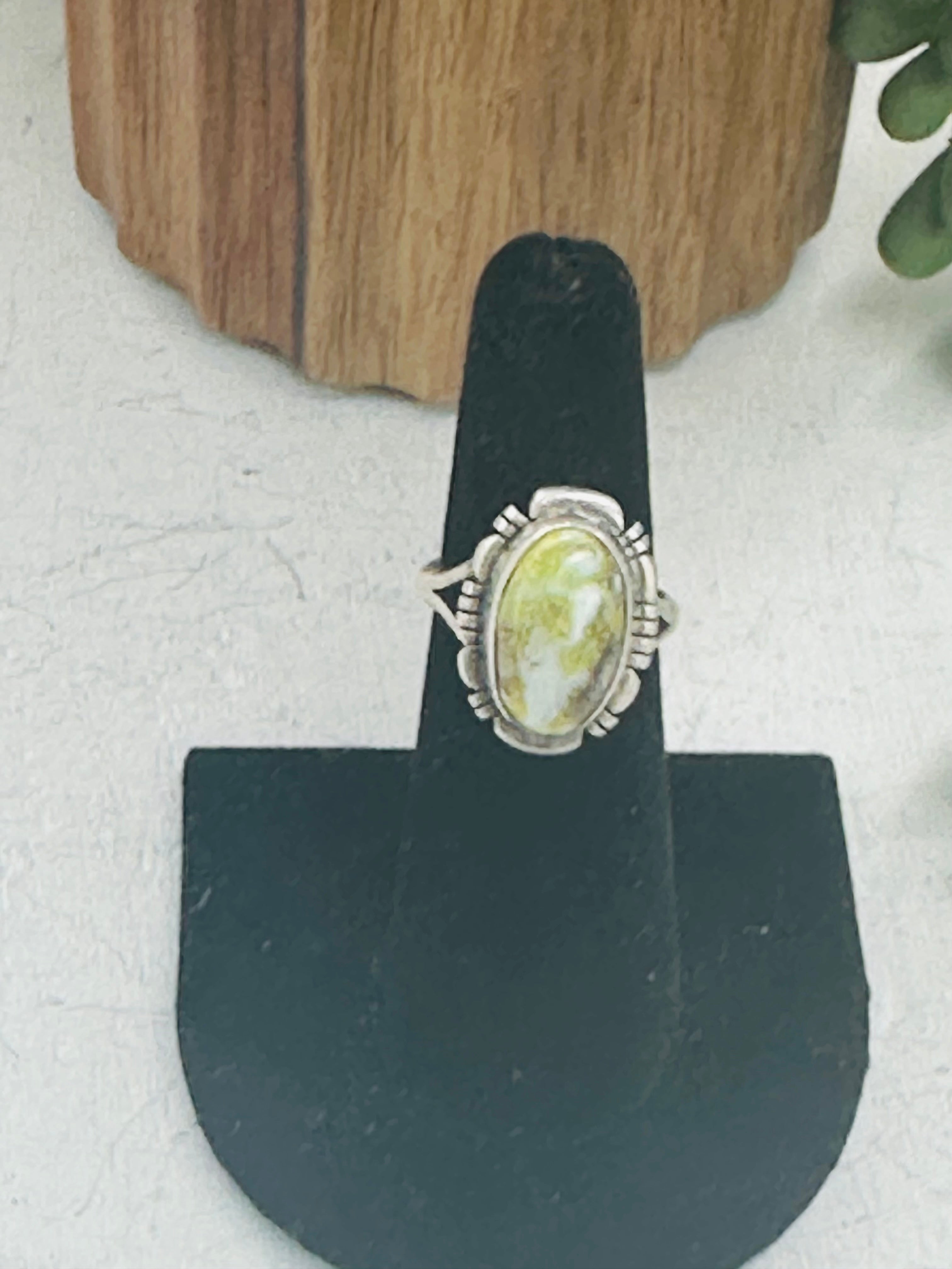 Jerold Francisco Palomino Variscite & Sterling Silver Rings