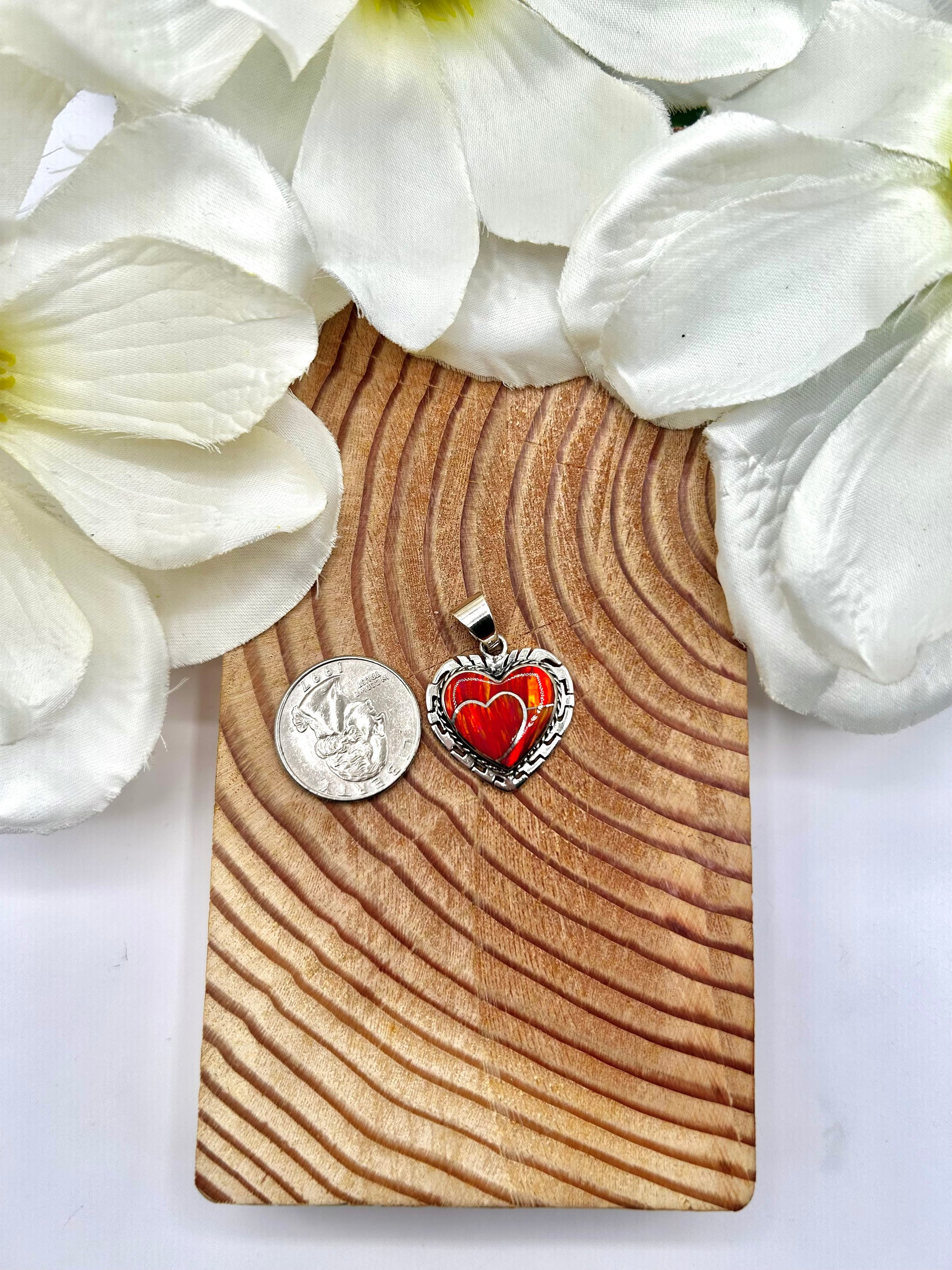 Navajo Made Opal & Sterling Silver Pendant