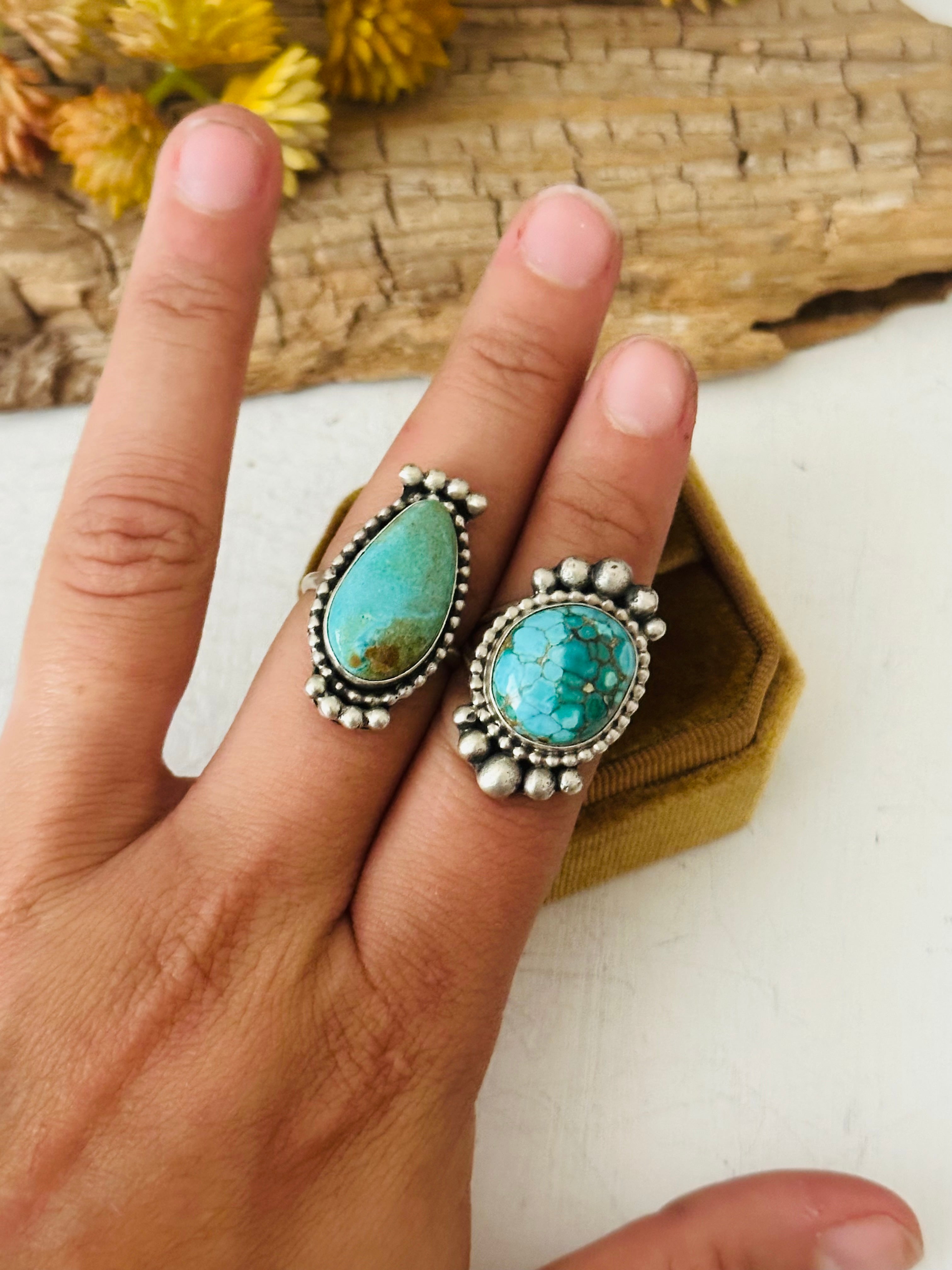 Navajo Made Turquoise & Sterling Silver Ring