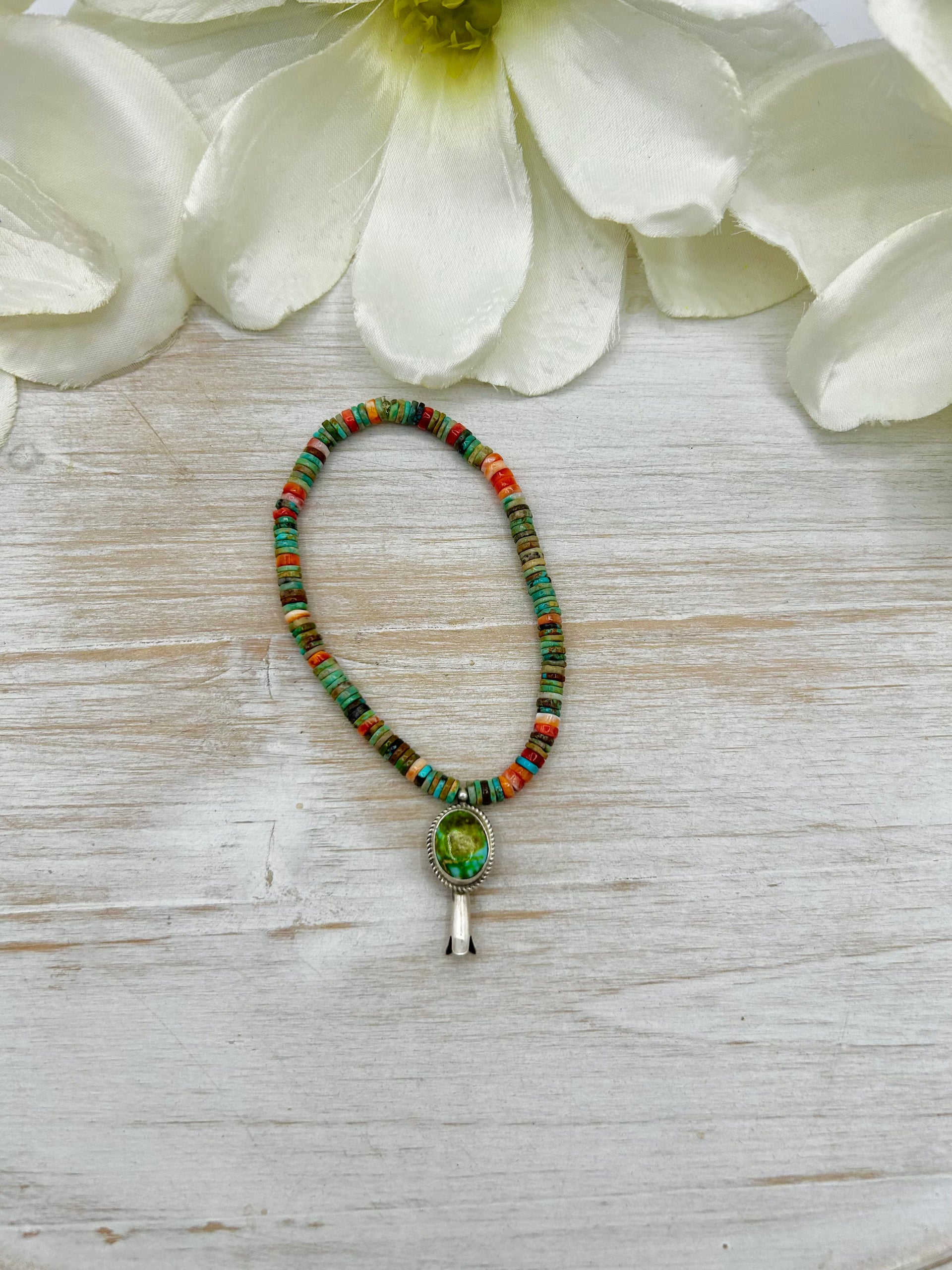 George Rios Multi Stone & Sterling Silver Stretchy Bracelet