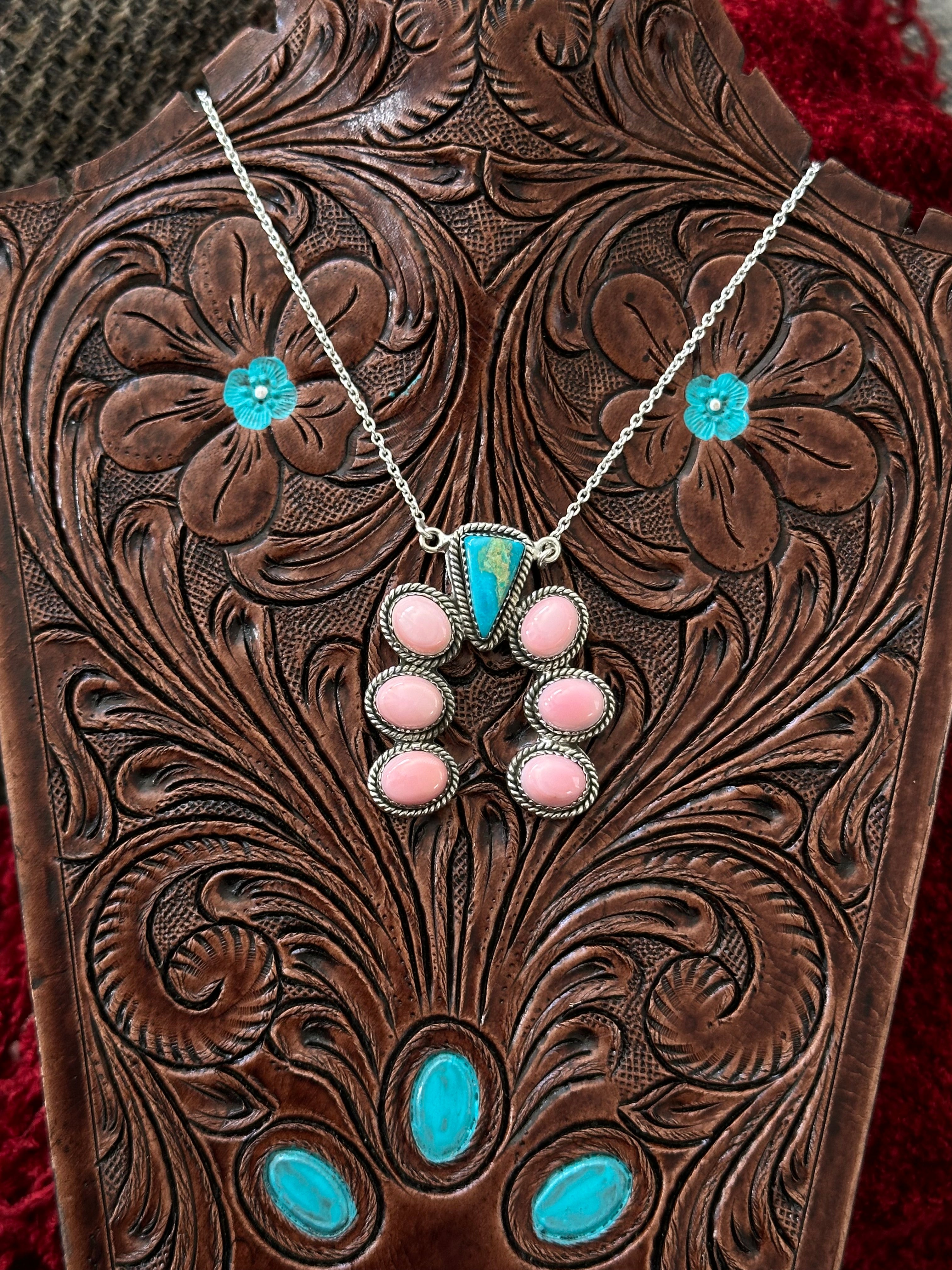 TTD “Infinity” Multi Stone & Sterling Silver Naja Necklace