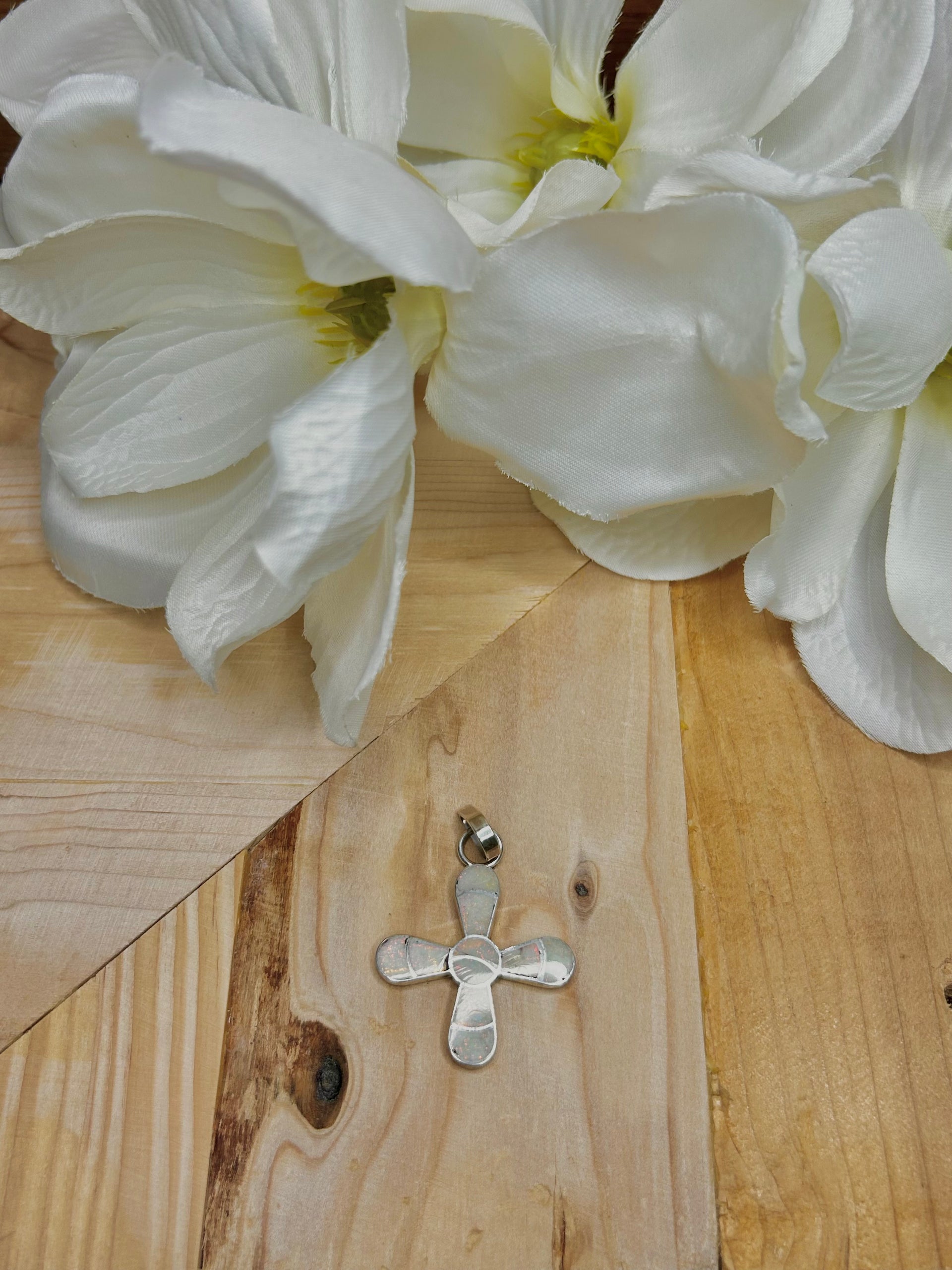 Navajo Made Opal & Sterling Silver Pendant