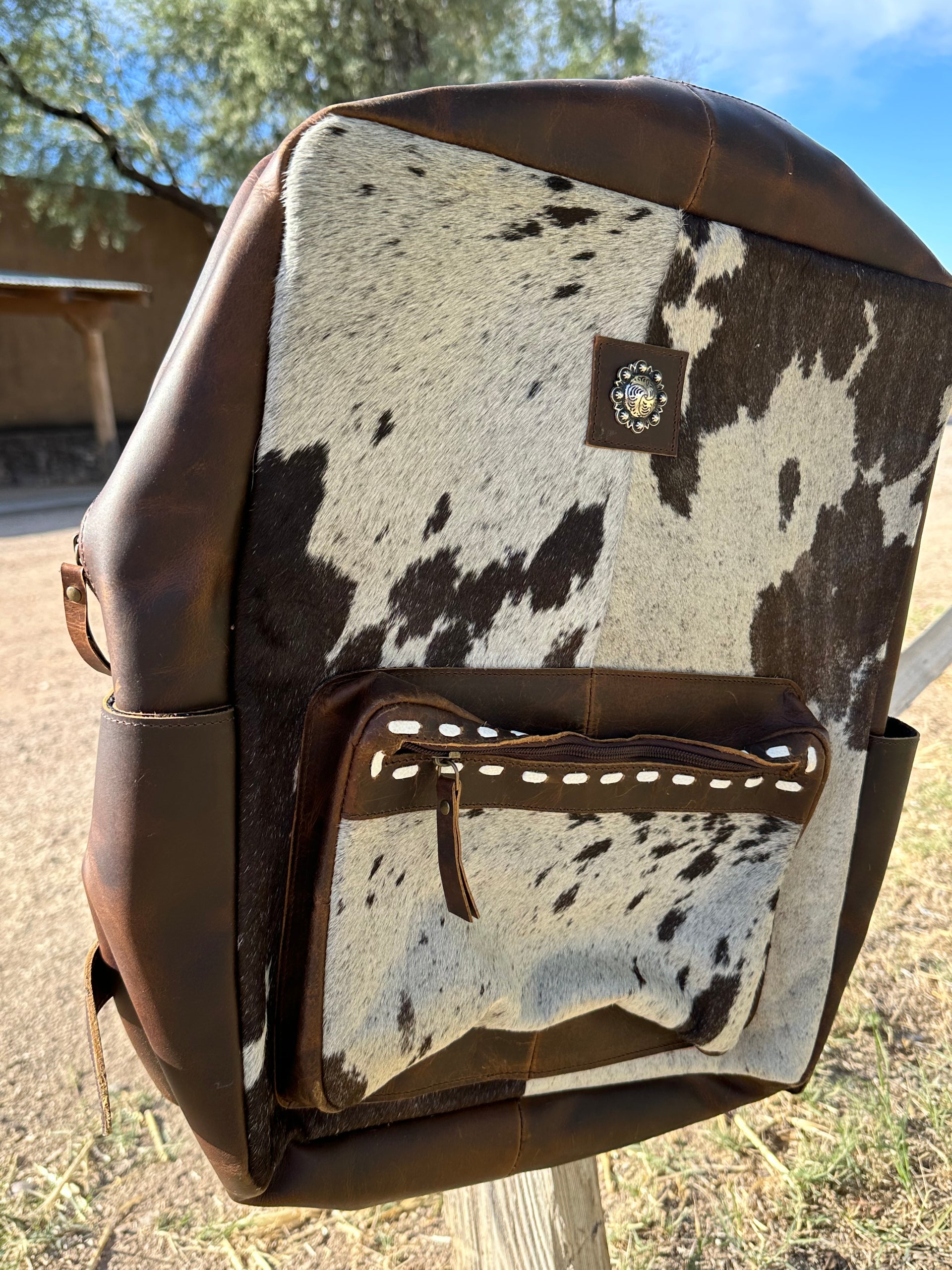 Genuine Cowhide Back Pack/Diaper Bag