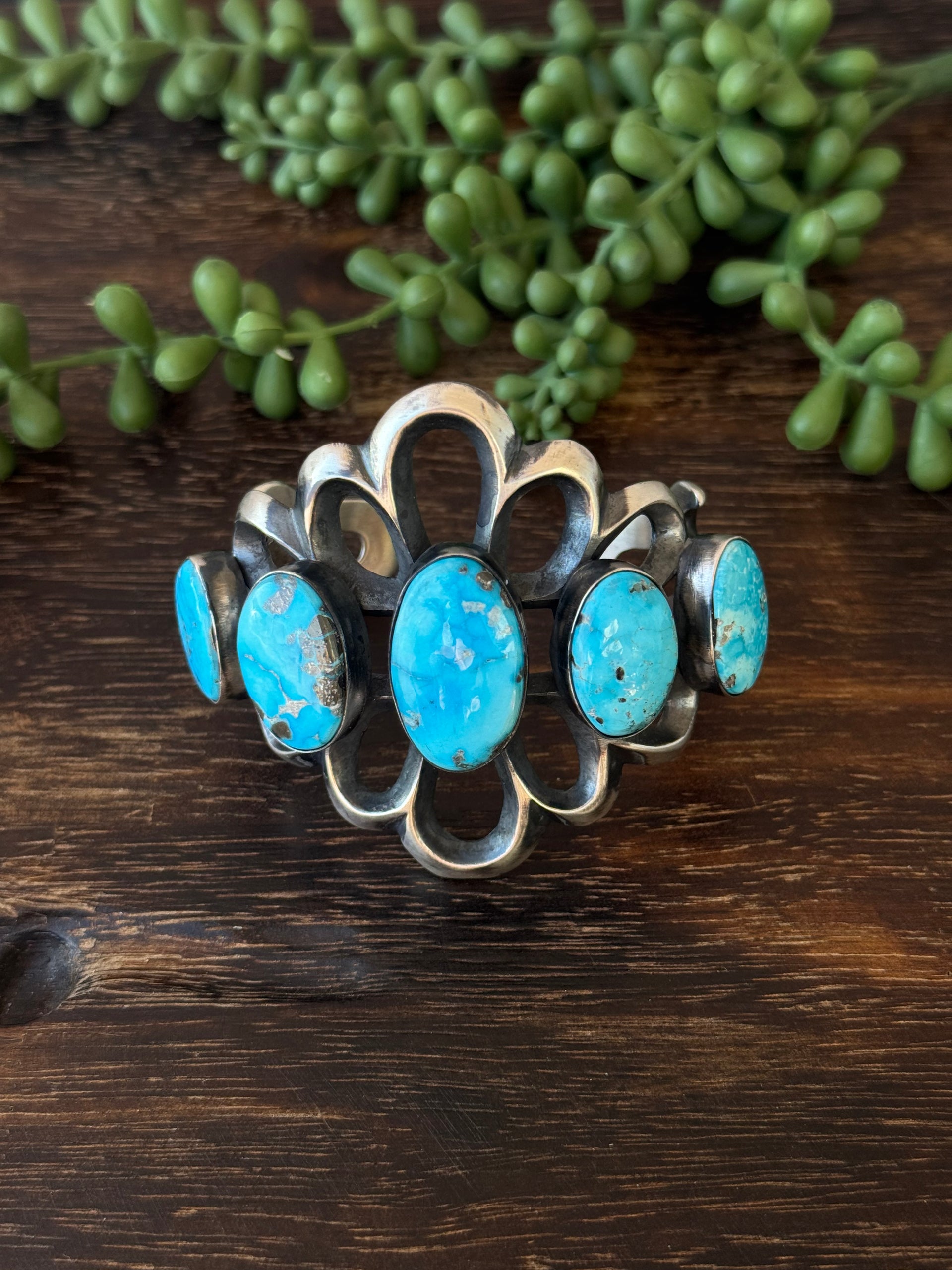 Chimney Butte Blue Ridge Turquoise & Sterling Silver Cuff Bracelet
