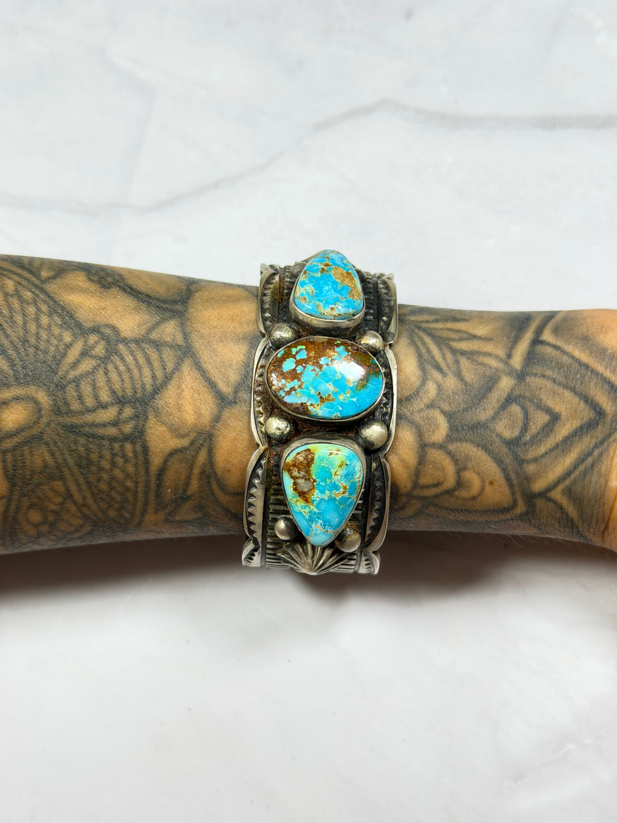 Tillie Jon Royston Turquoise & Sterling Silver Cuff Bracelet